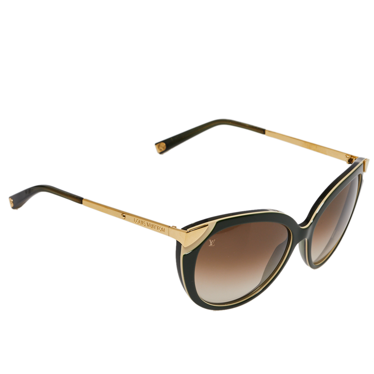 Louis Vuitton Green/Brown Gradient Z0779W Cat Eye Sunglasses