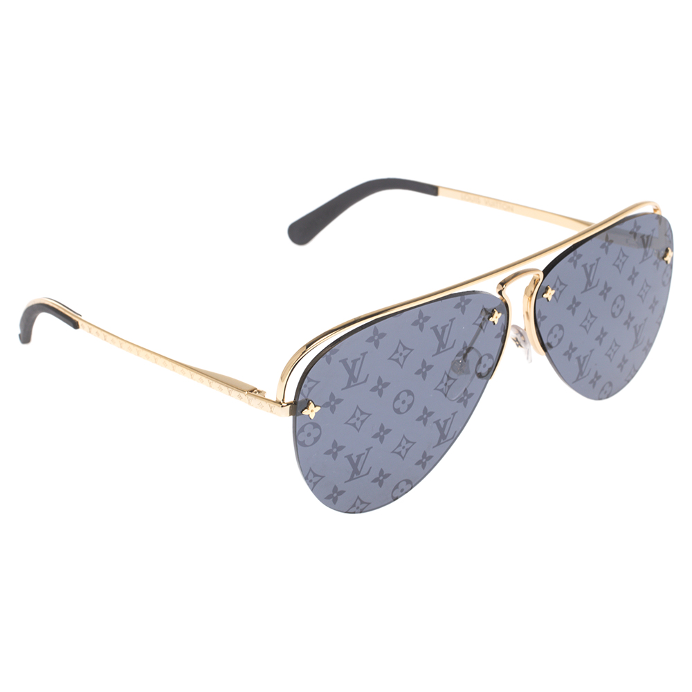 Louis Vuitton Gold/Grey Z1172W Aviator Sunglasses