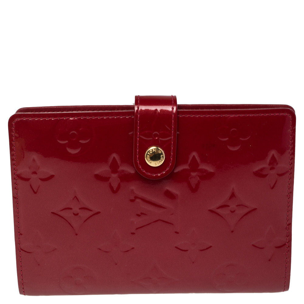 Louis Vuitton Pomme D’amour Monogram Vernis Small Ring Agenda Cover female Red