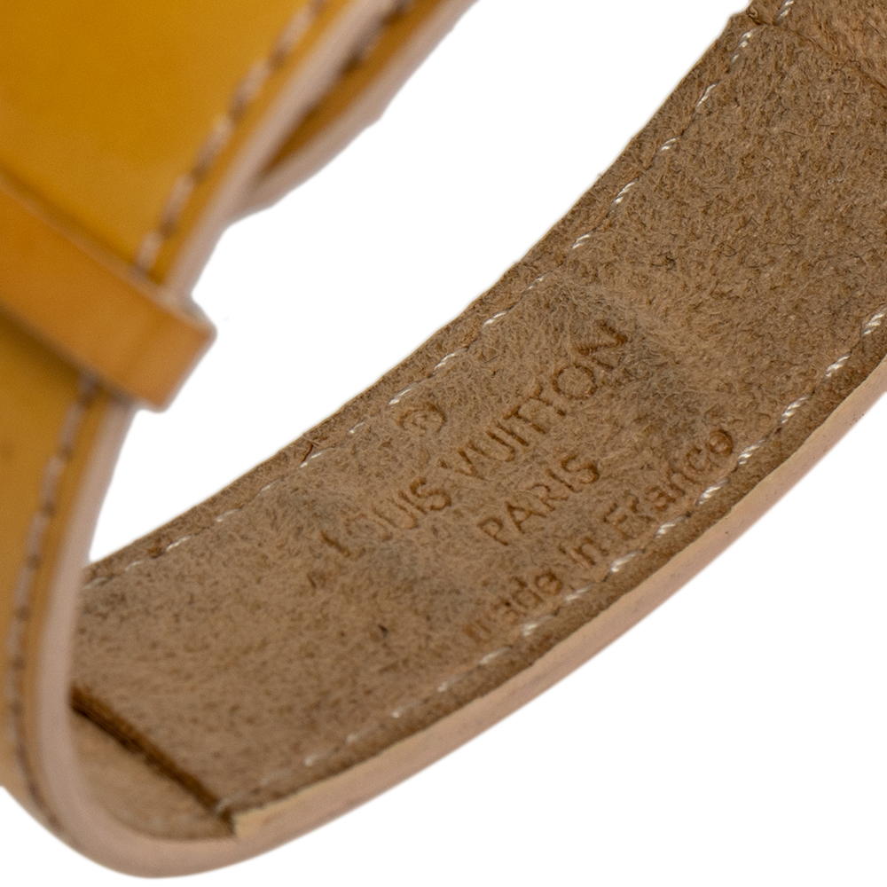 Louis Vuitton Pale Yellow Monogram Vernis Leather Good Luck Bracelet