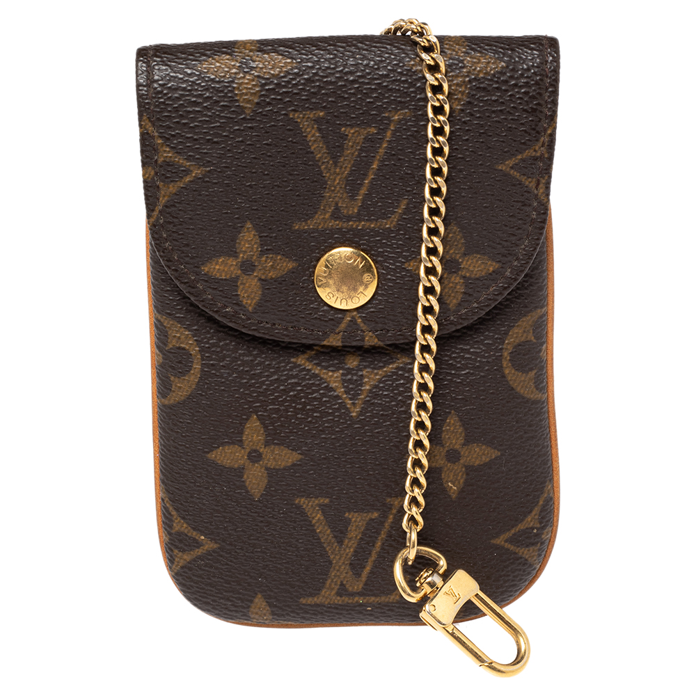 Louis Vuitton Monogram Canvas Etui Phone Case MM female Brown