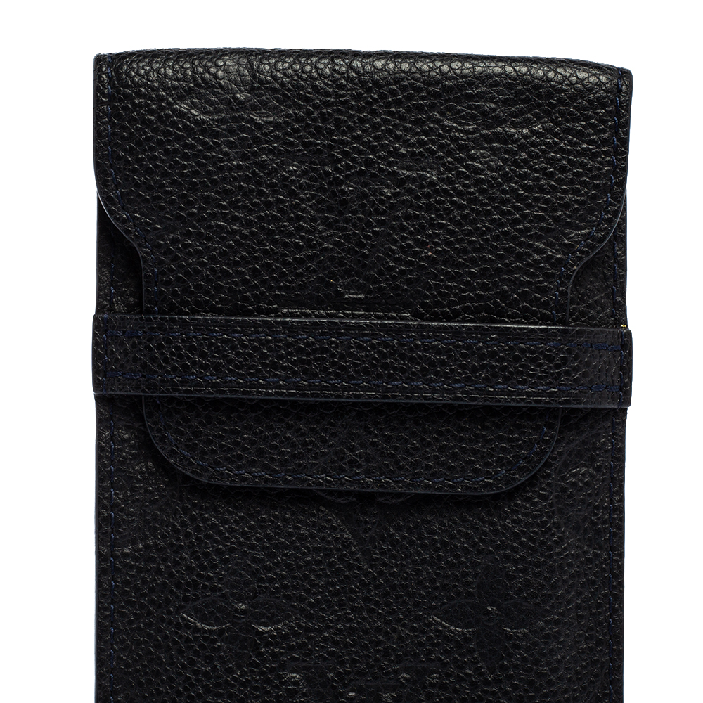 Louis Vuitton Bleu Infini Monogram Empreinte Leather Phone Case