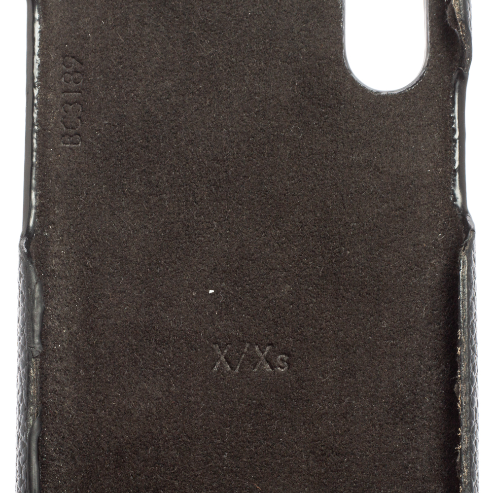 Louis Vuitton Black Leather And Monogram Canvas Bumper IPhone X/XS Cover