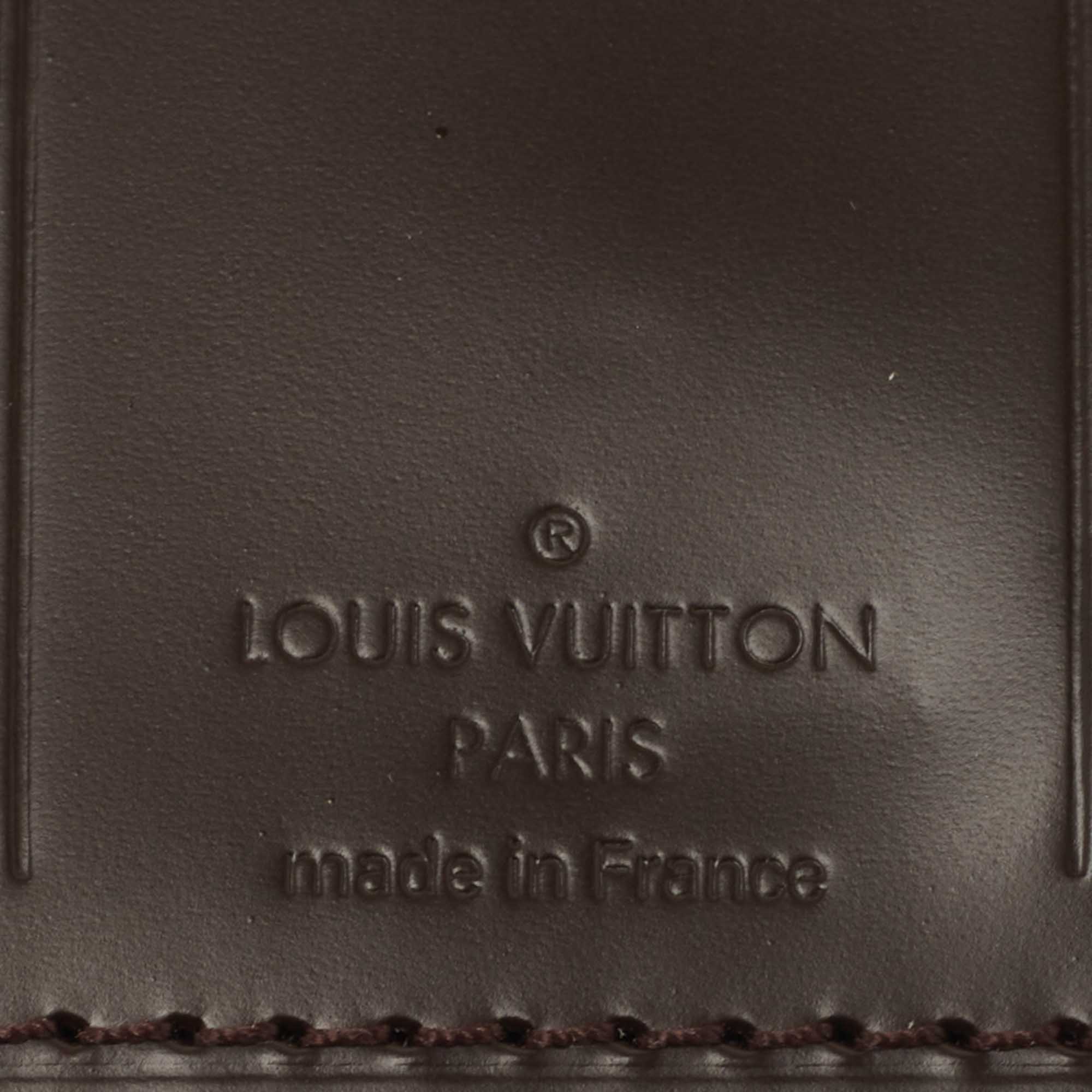 Louis Vuitton Brown Leather Luggage Name Tag
