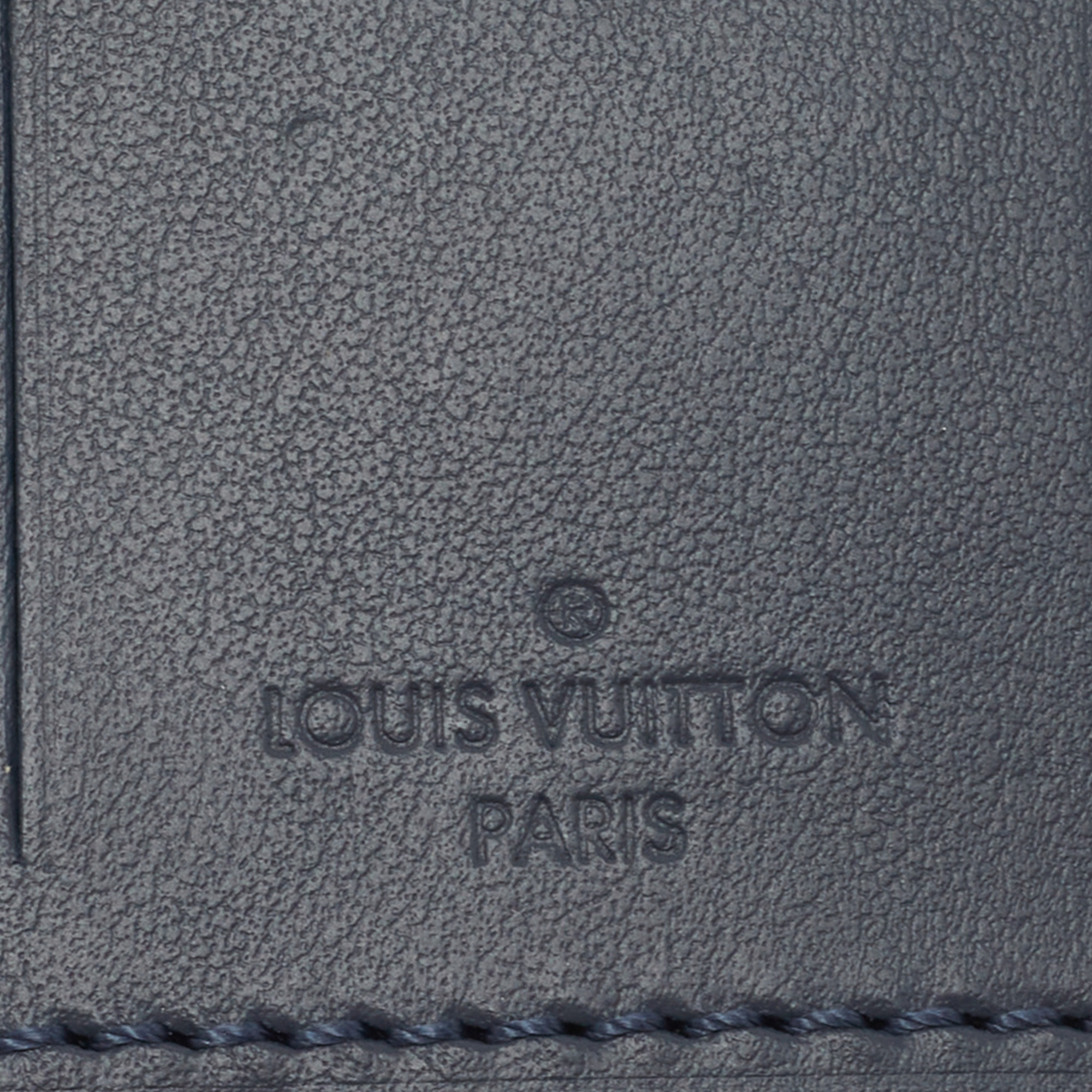 Louis Vuitton Blue Leather Luggage Name Tag