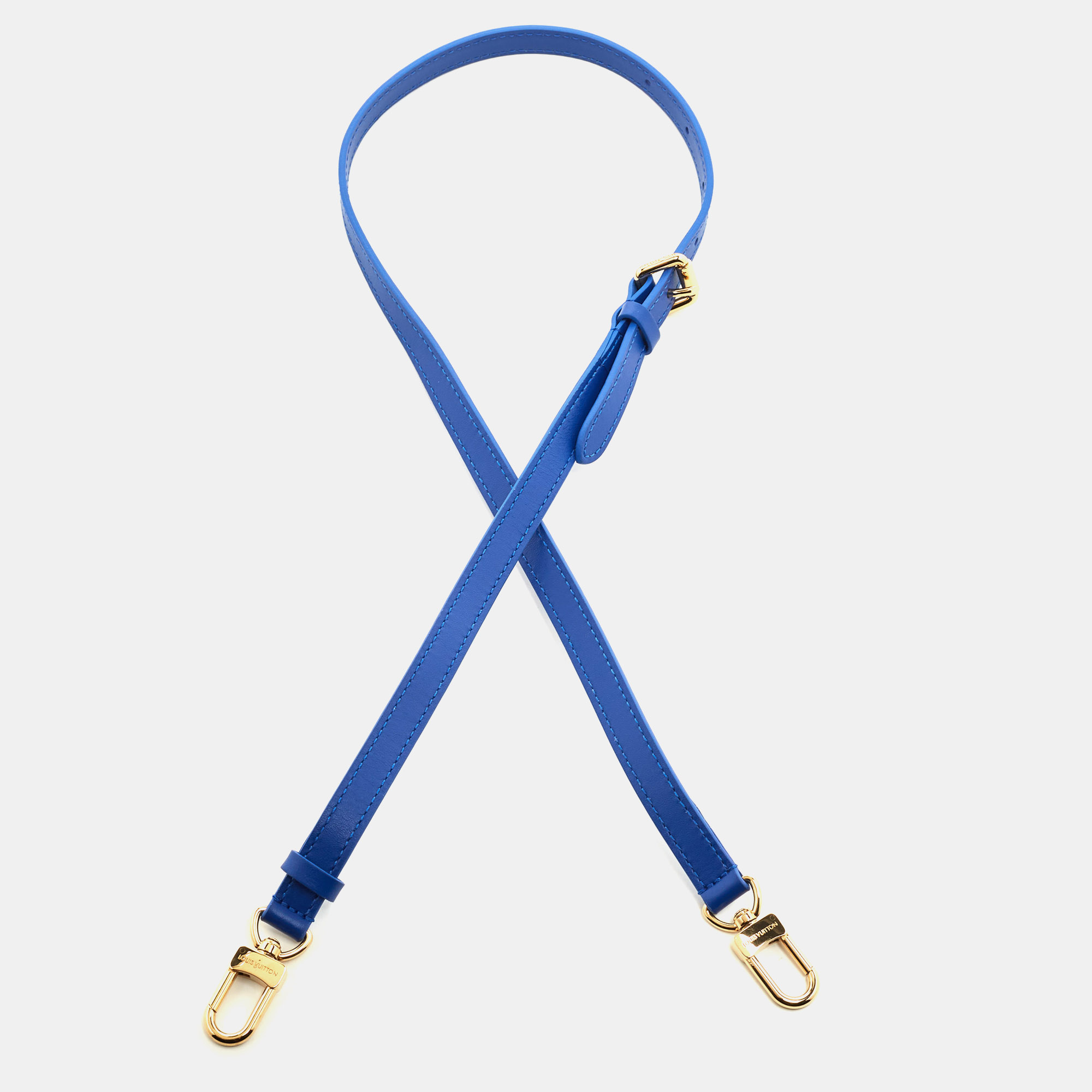 Louis Vuitton Blue Leather Adjustable Shoulder Bag Strap