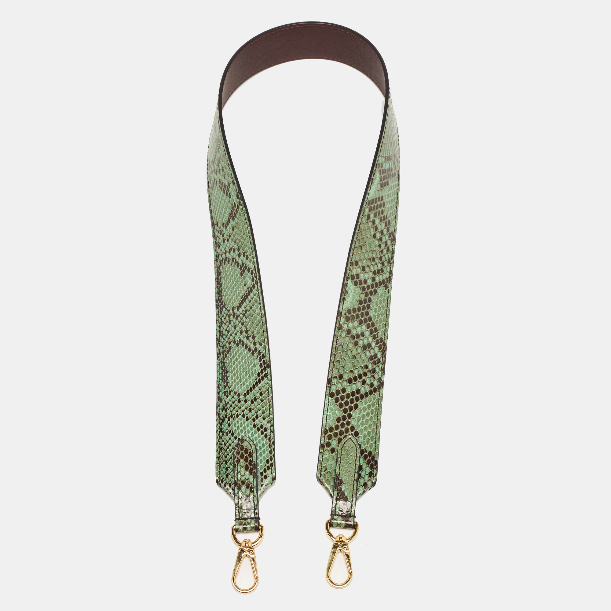 Louis vuitton green python bandouli&egrave;re shoulder bag strap