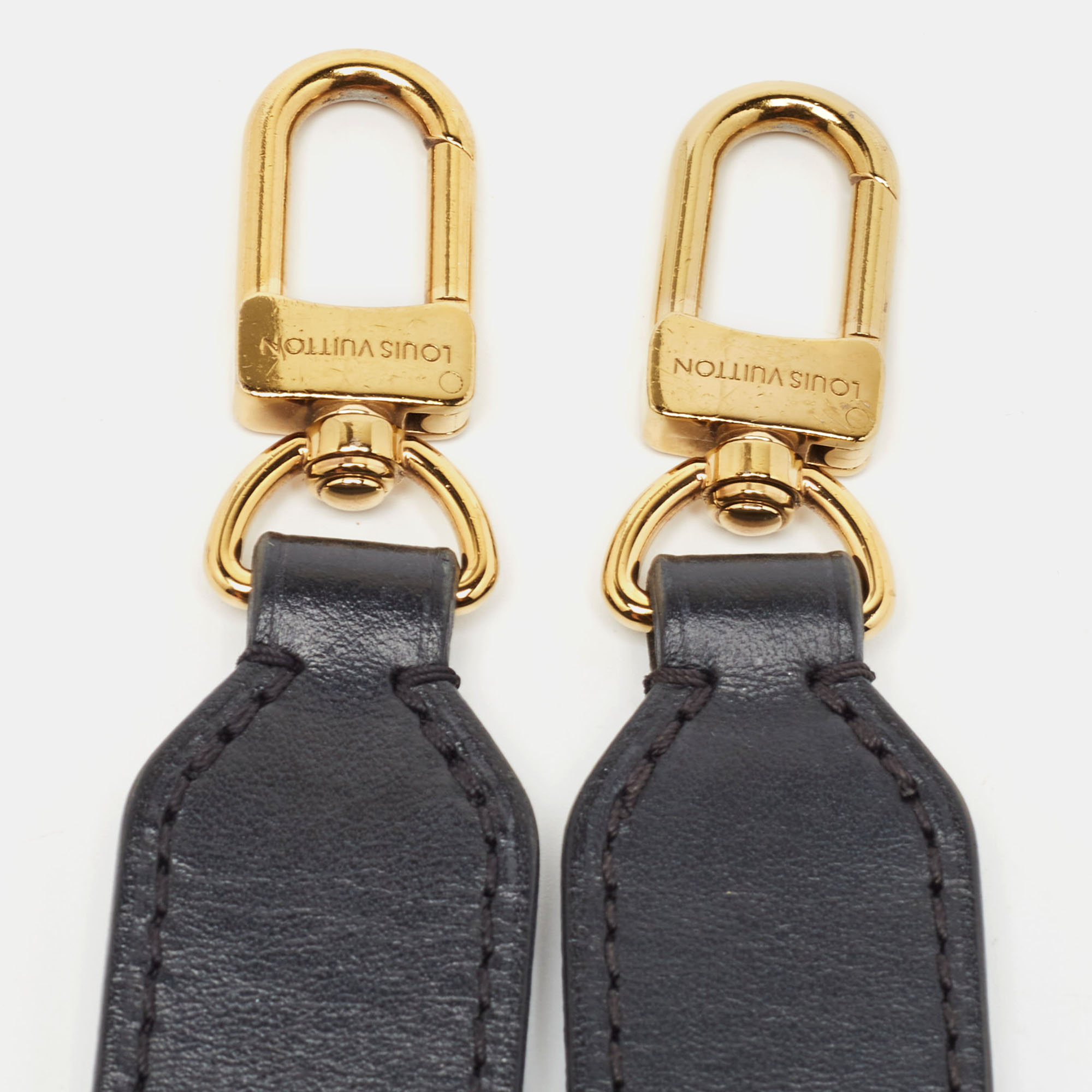 Louis Vuitton Black Leather Bag Shoulder Strap
