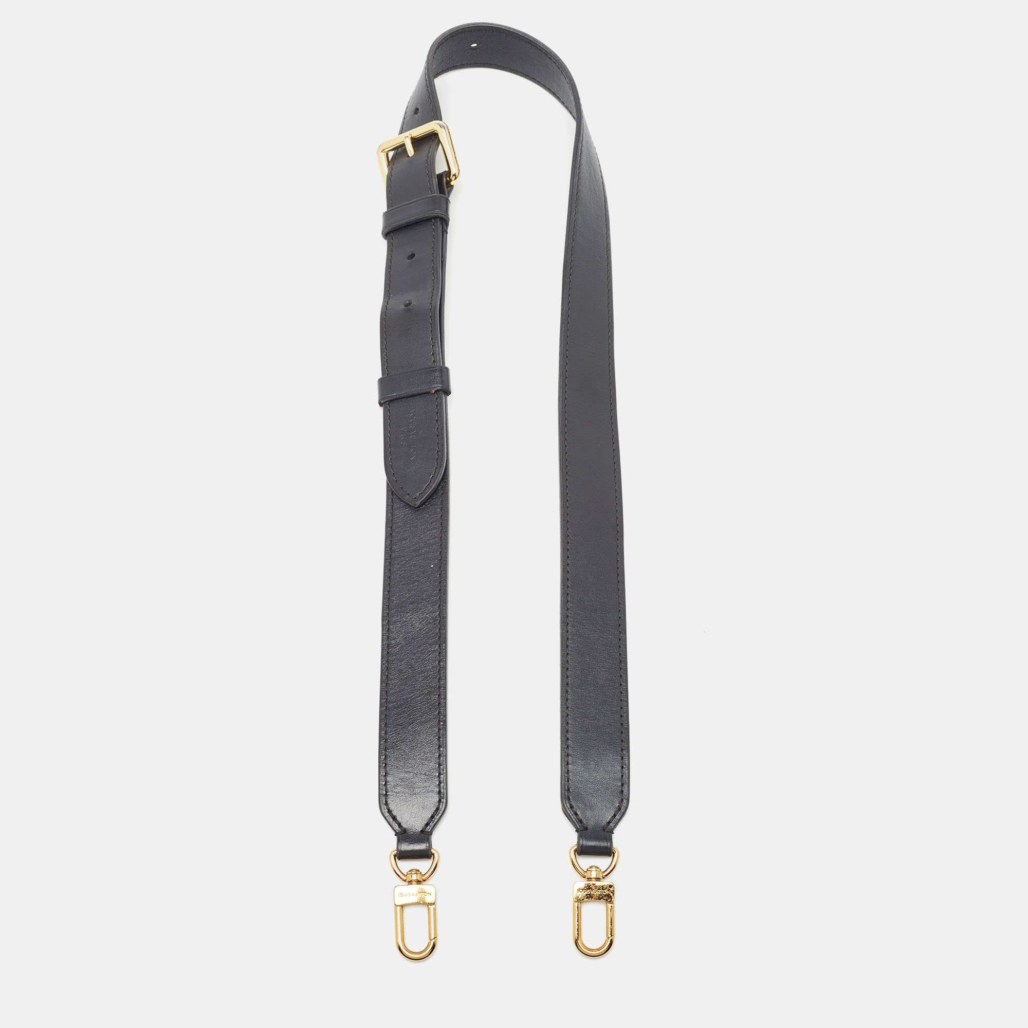 Louis Vuitton Black Leather Bag Shoulder Strap