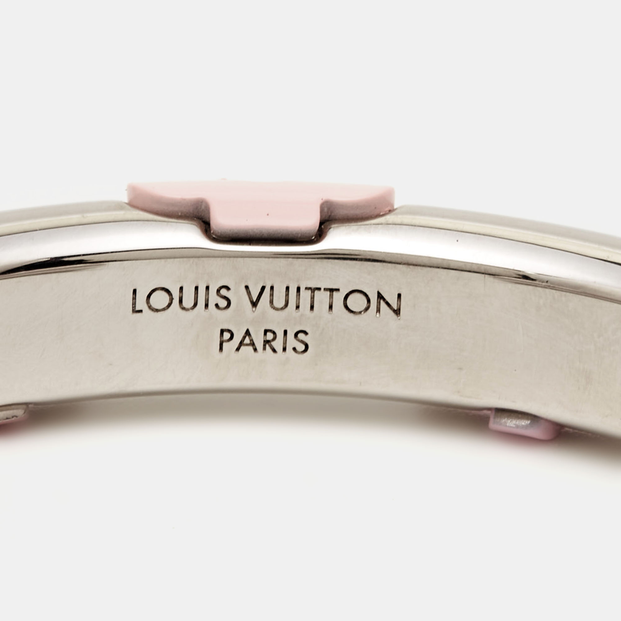 Louis Vuitton  Daily Monogram Resin Silver Tone Cuff Bracelet