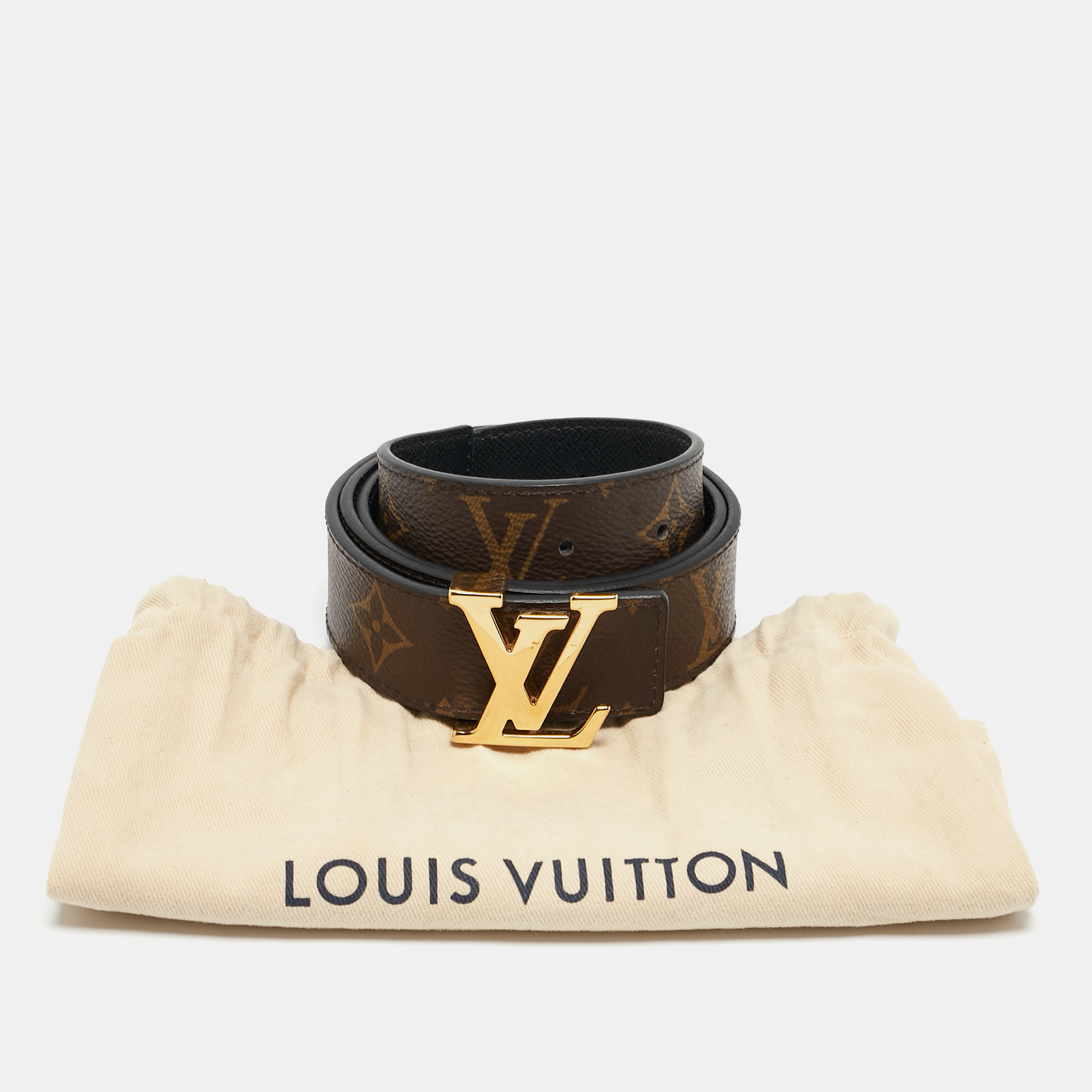 Louis Vuitton Monogram Canvas LV Initiales Belt 75 CM