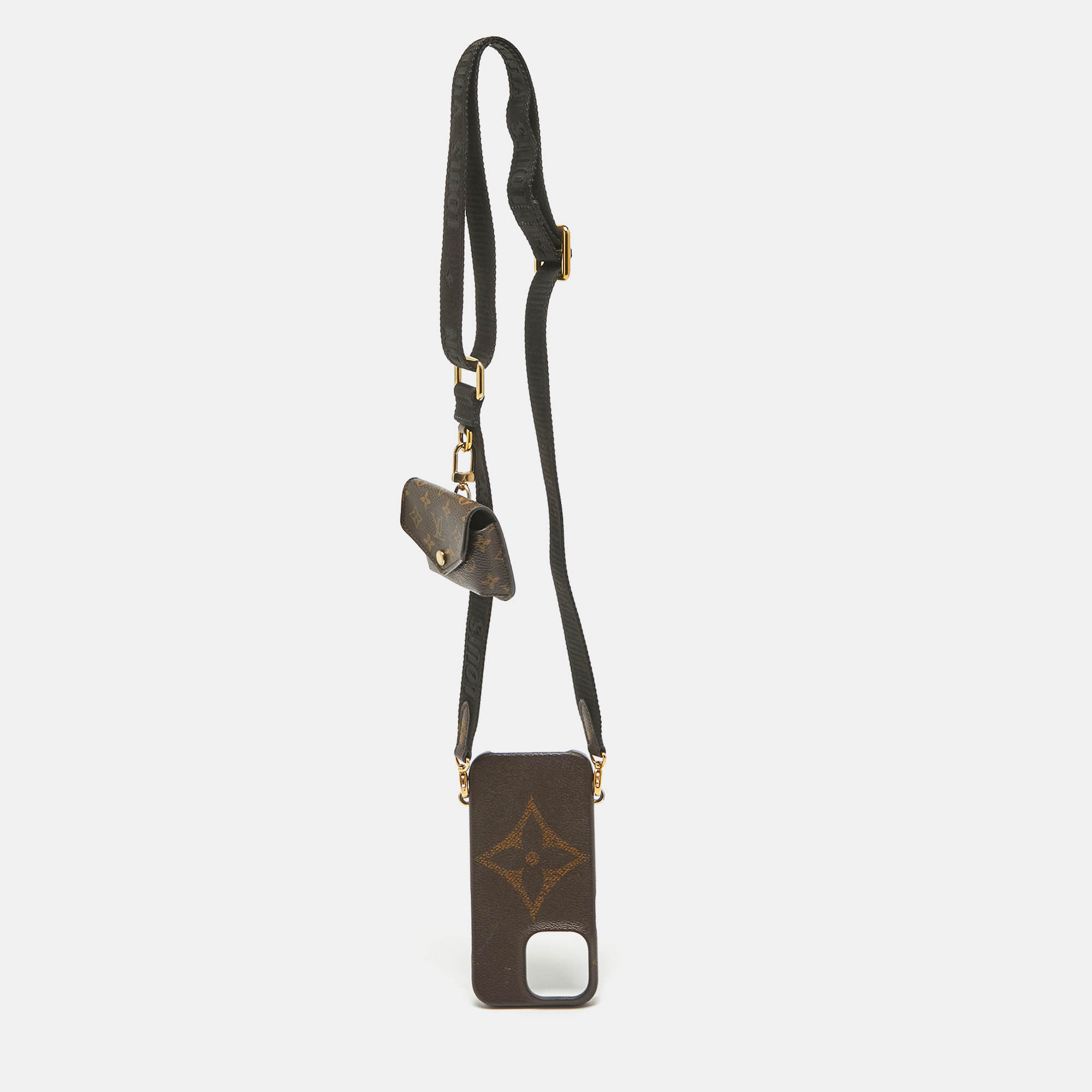 Louis vuitton monogram canvas bumper on strap iphone 13 pro case