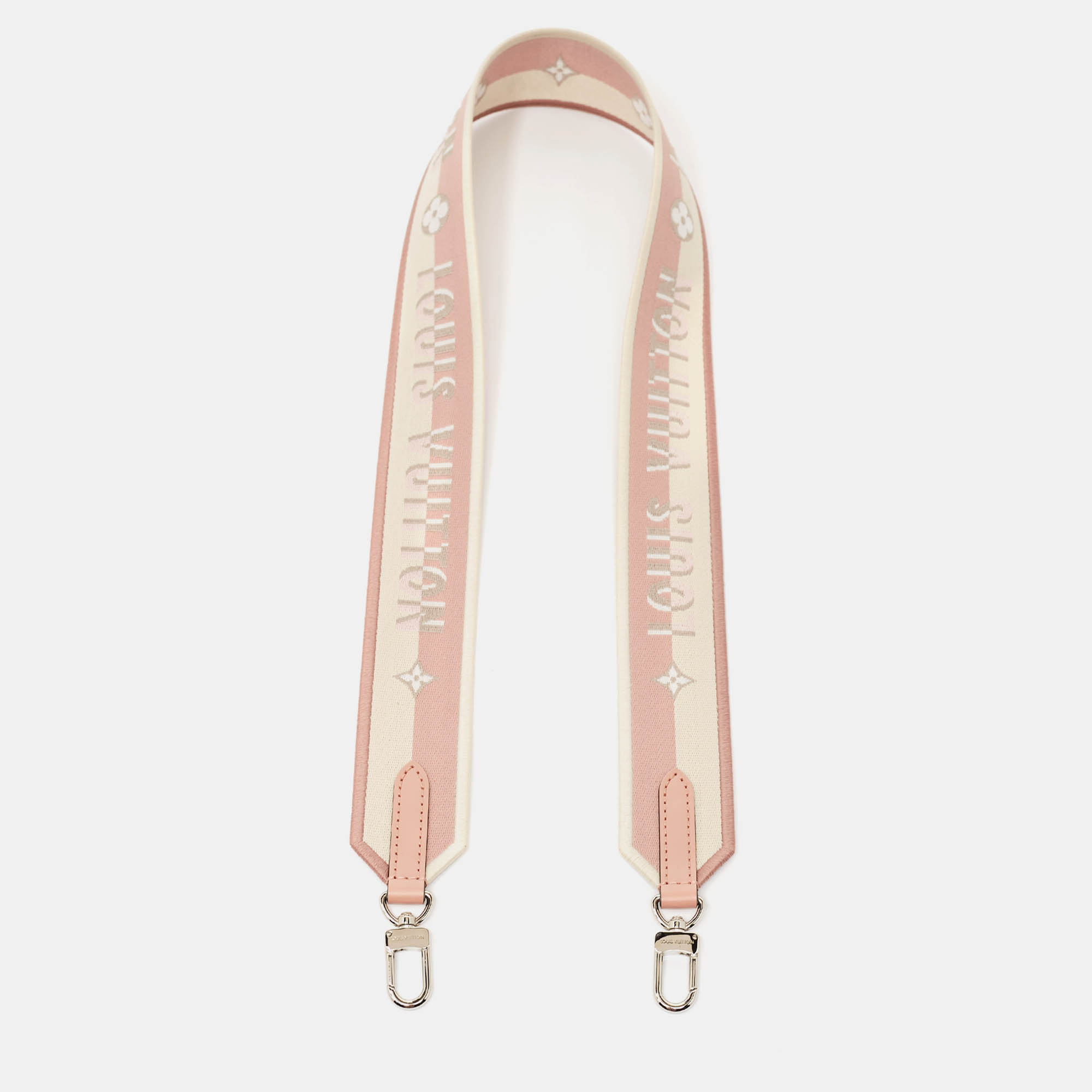 Louis vuitton pink jacquard canvas shoulder bag strap