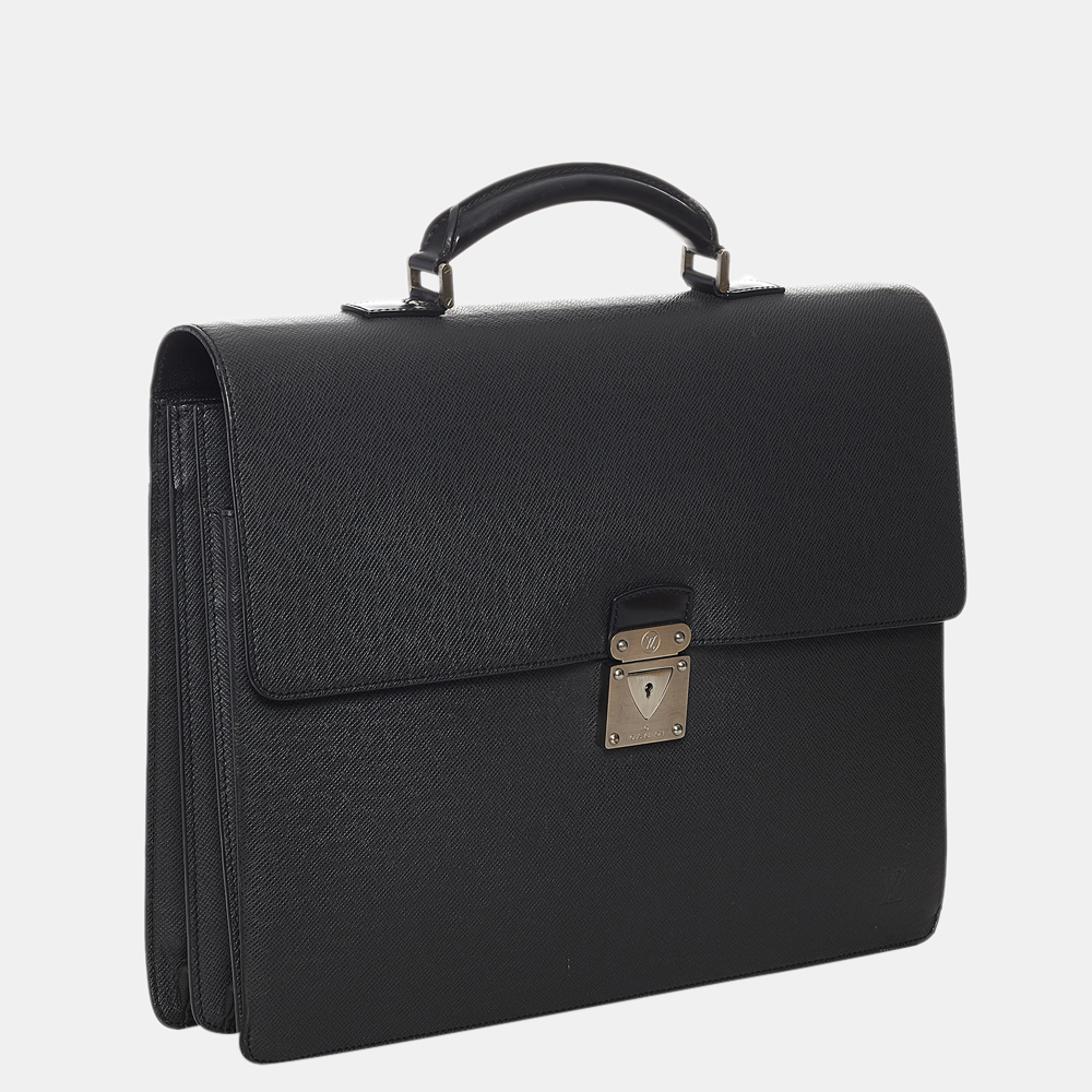 

Louis Vuitton Black Taiga Moskova Briefcase
