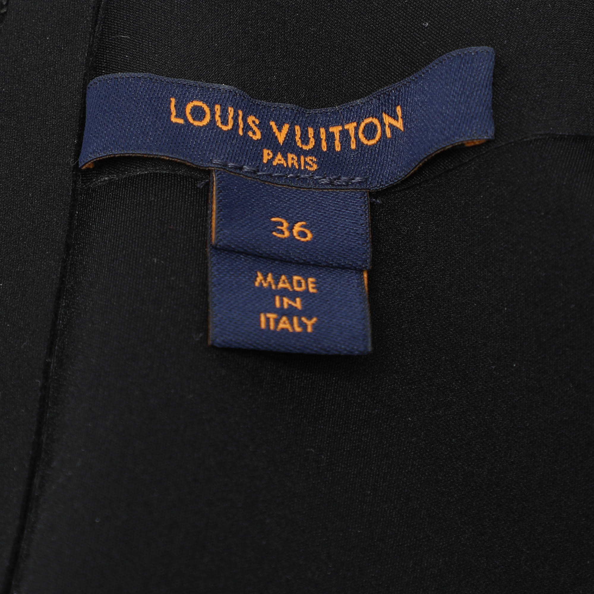 Louis Vuitton Black Jersey Peplum Top S