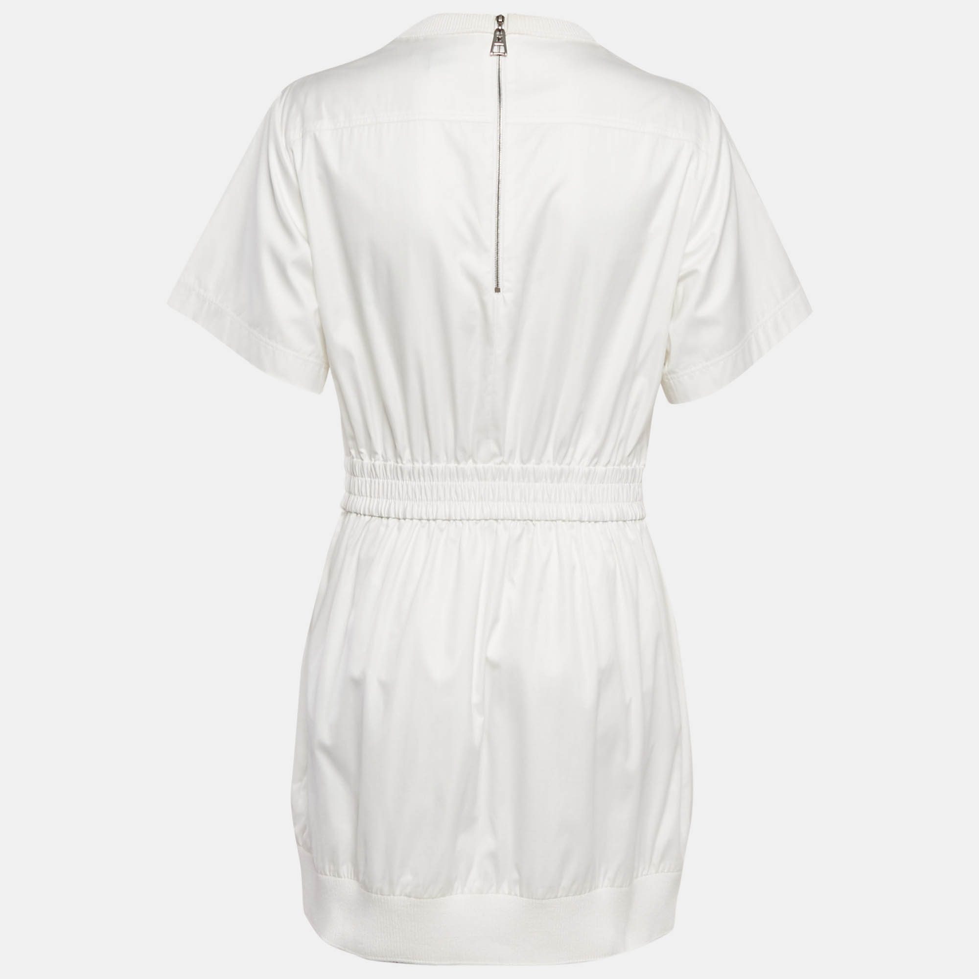 Louis Vuitton White Cotton Utility Mini Dress S