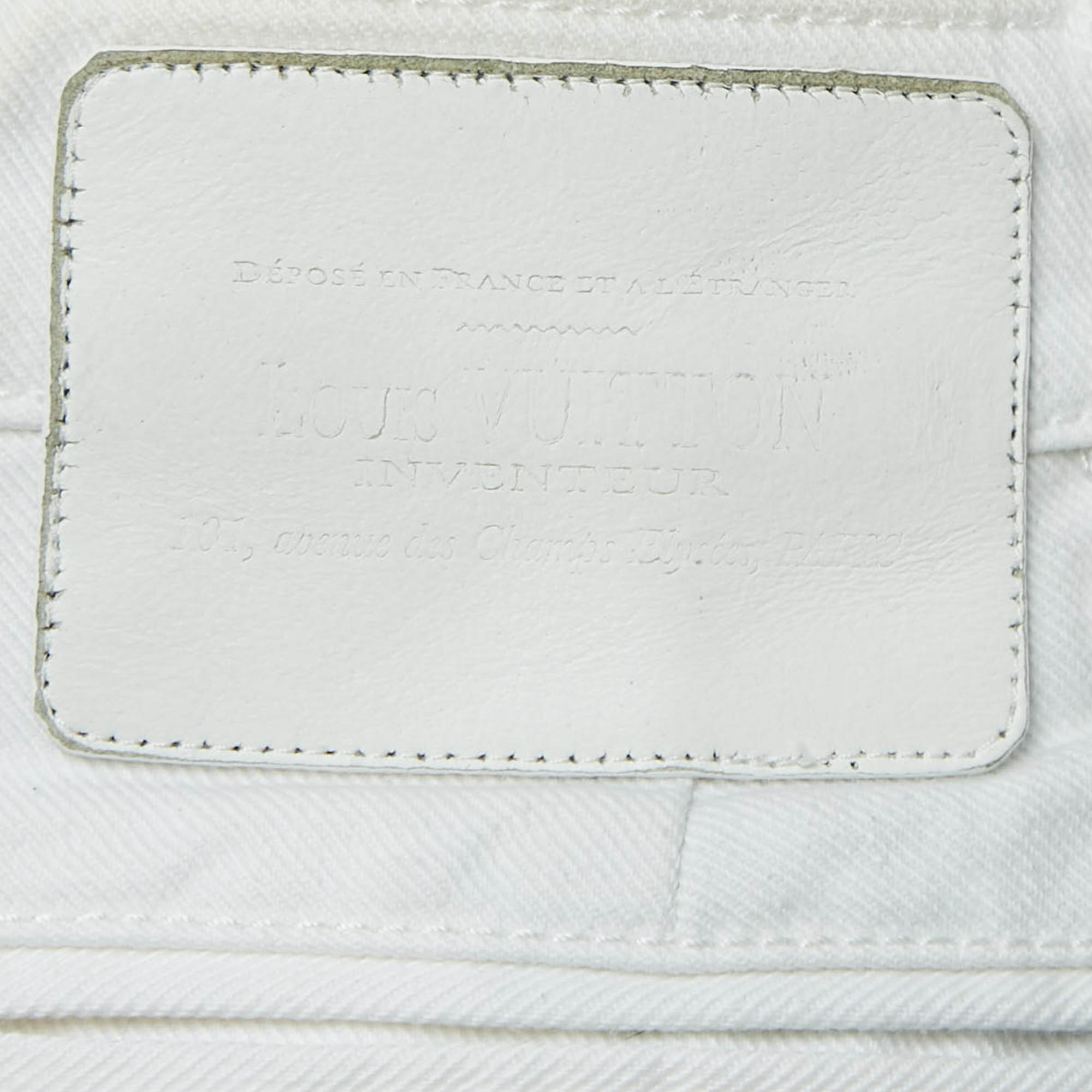 Louis Vuitton White Denim Tapered Shorts S