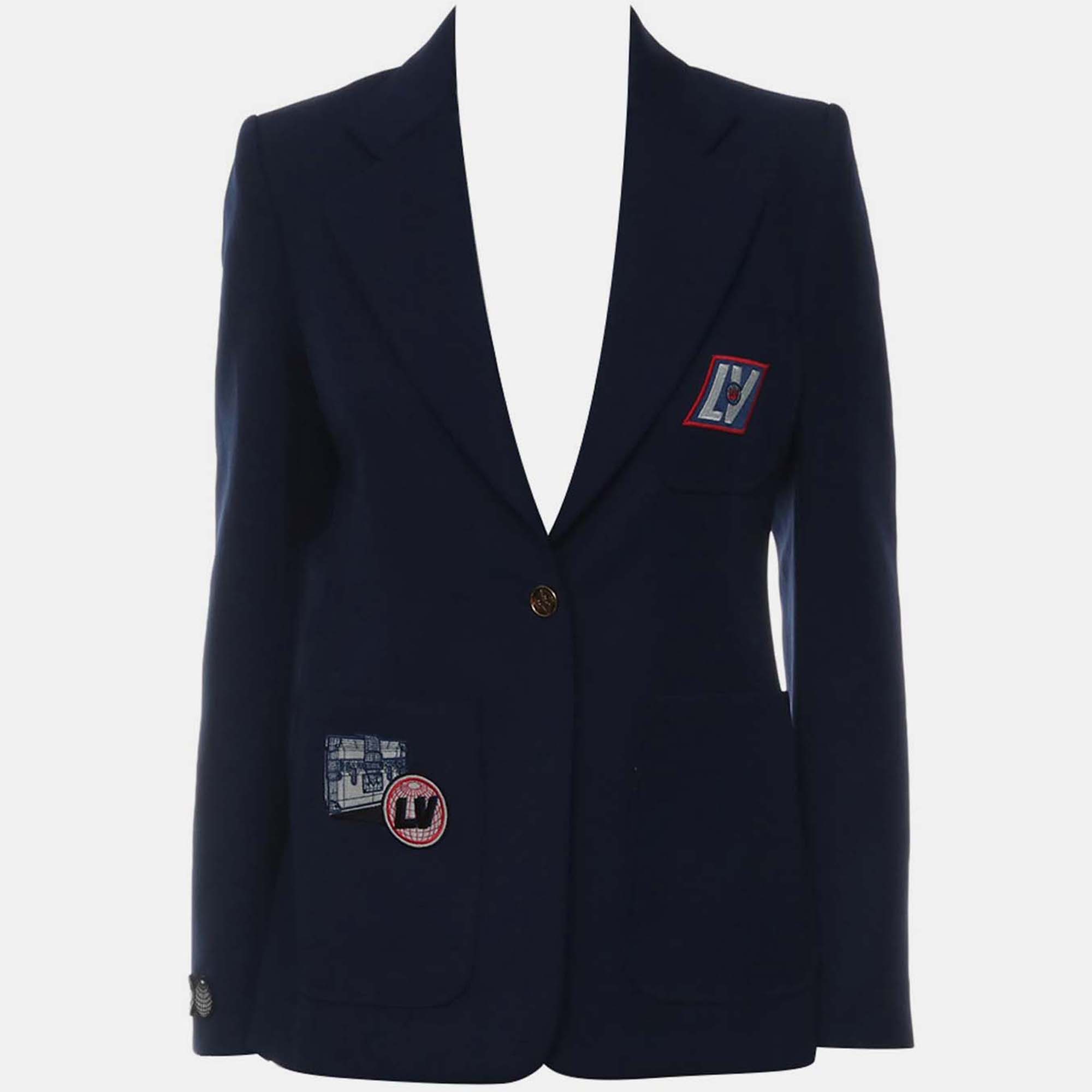 Louis Vuitton Logo Patches Blazer Size S, Blue 
Louis Vuitton Logo Patches Blazer Size S, Blue
