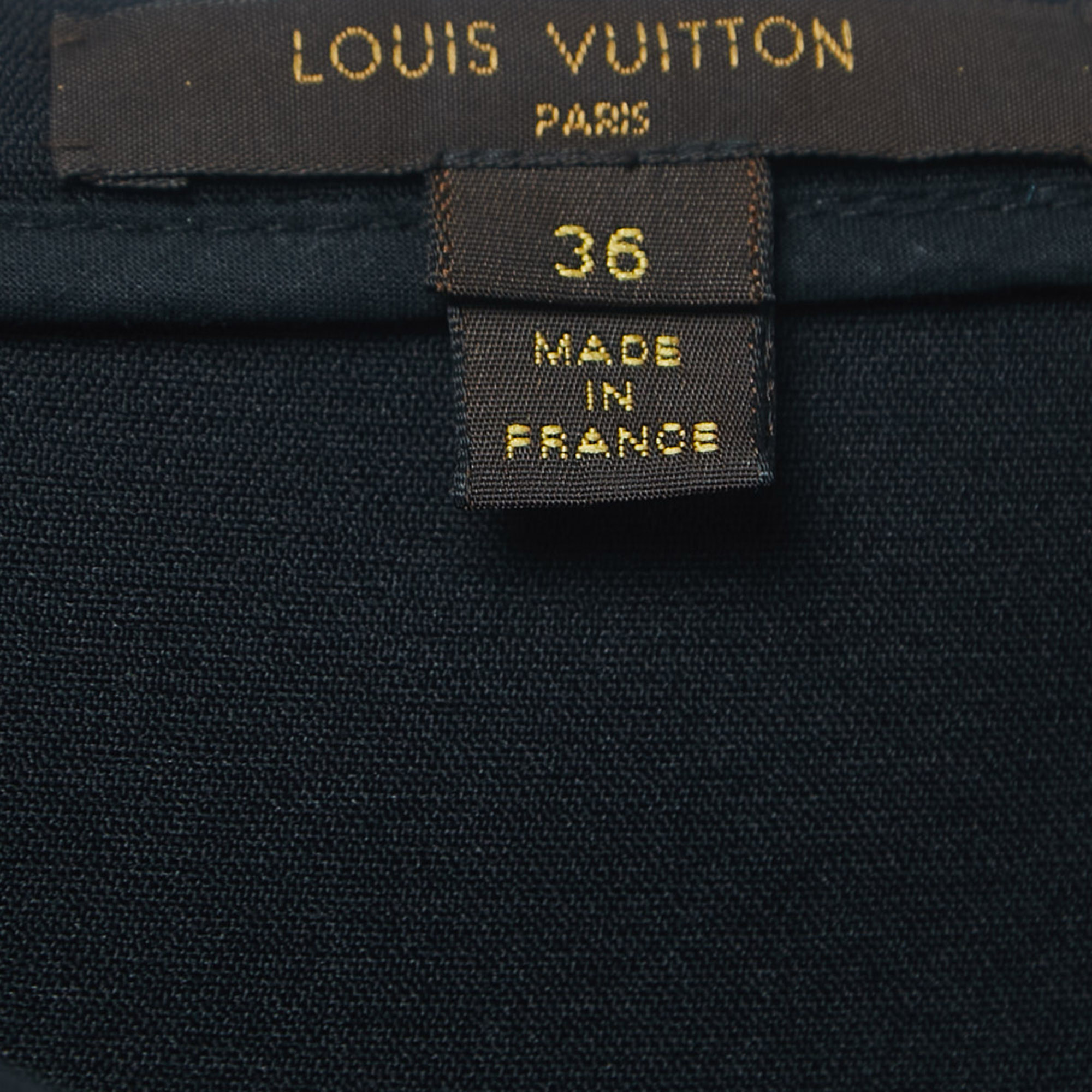 Louis Vuitton Black Nylon Zip Front Mini Skirt S