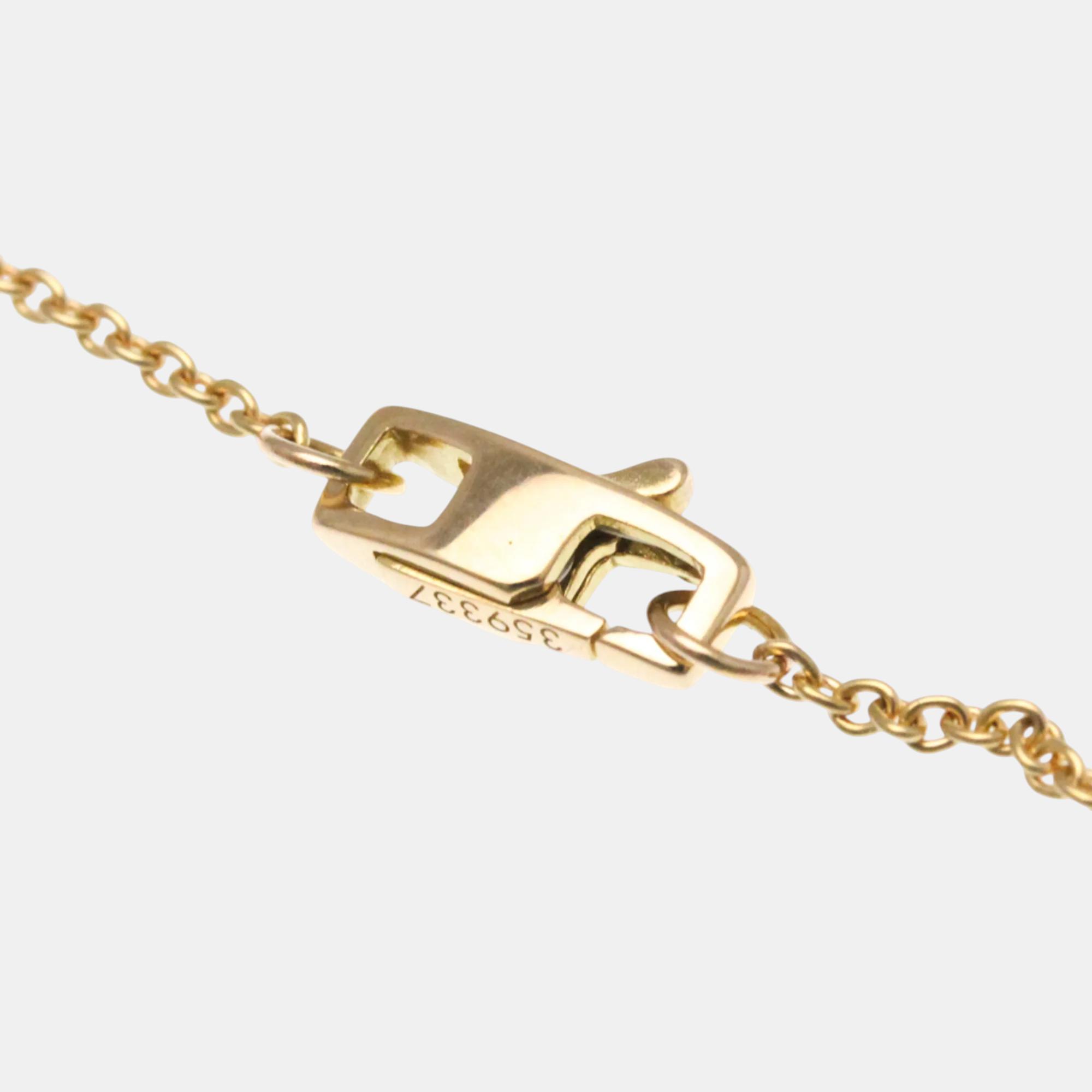 Louis Vuitton 18k Pink Gold Empreinte No Stone Necklace