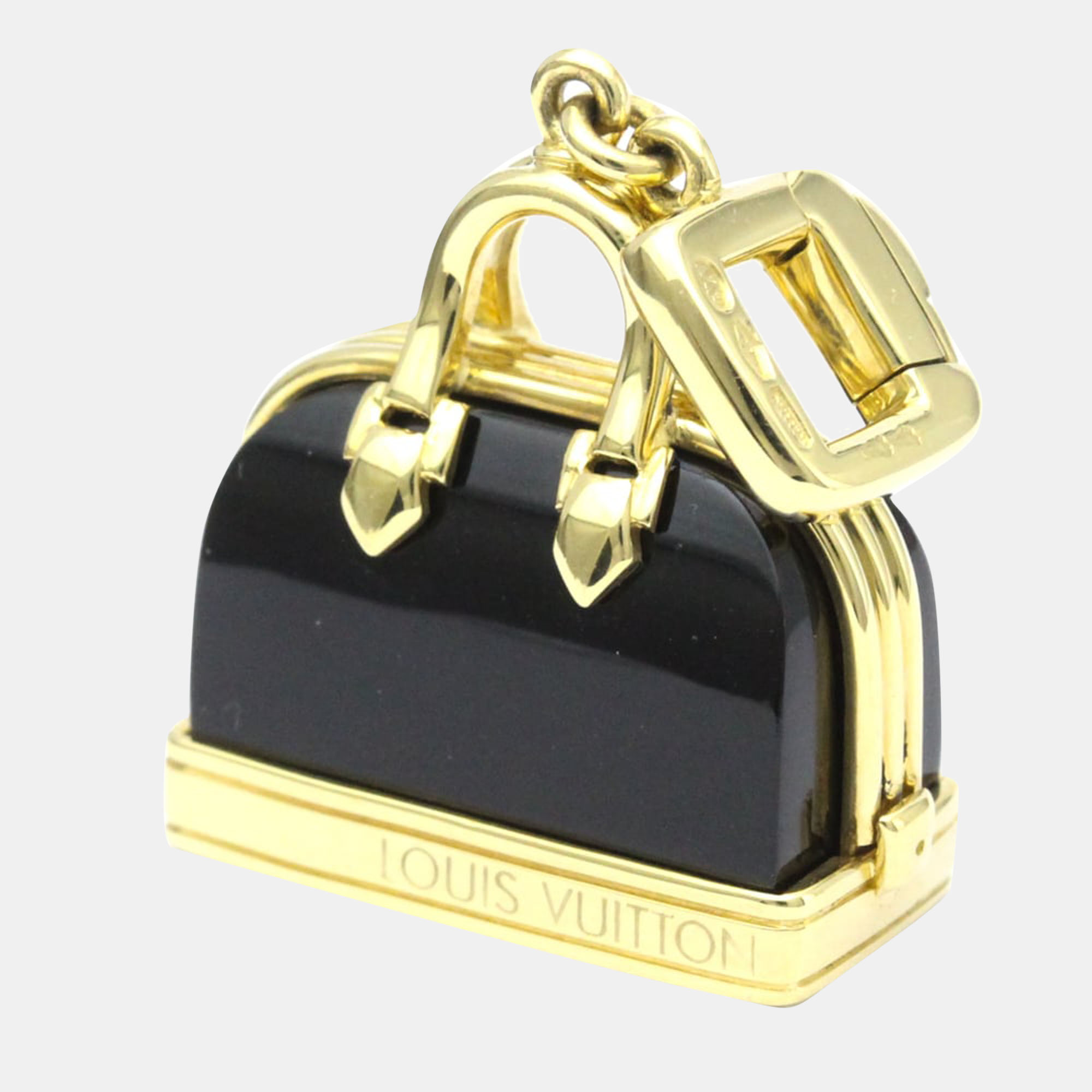 Louis Vuitton 18K Yellow Gold Onyx Alma Charm