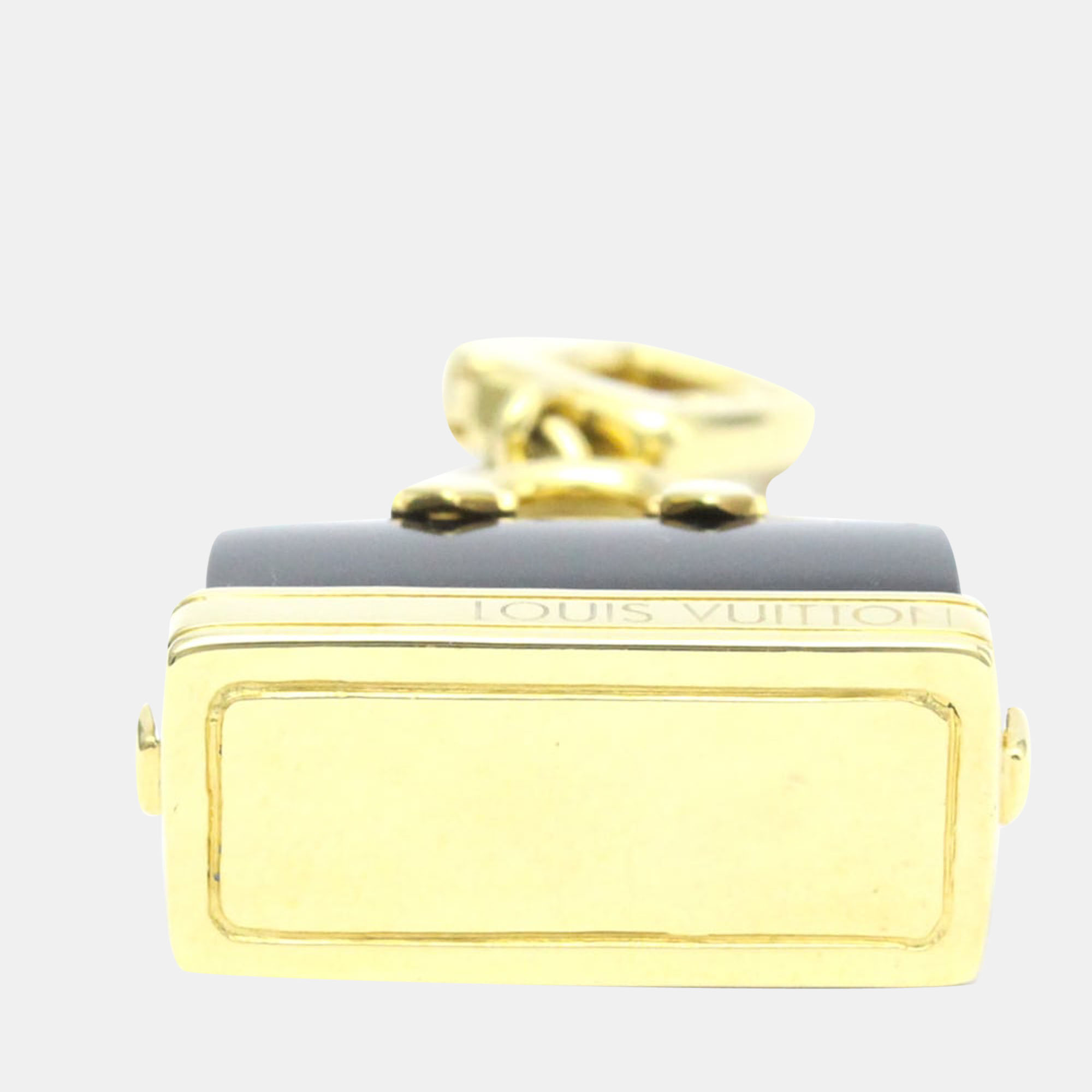 Louis Vuitton 18K Yellow Gold Onyx Alma Charm