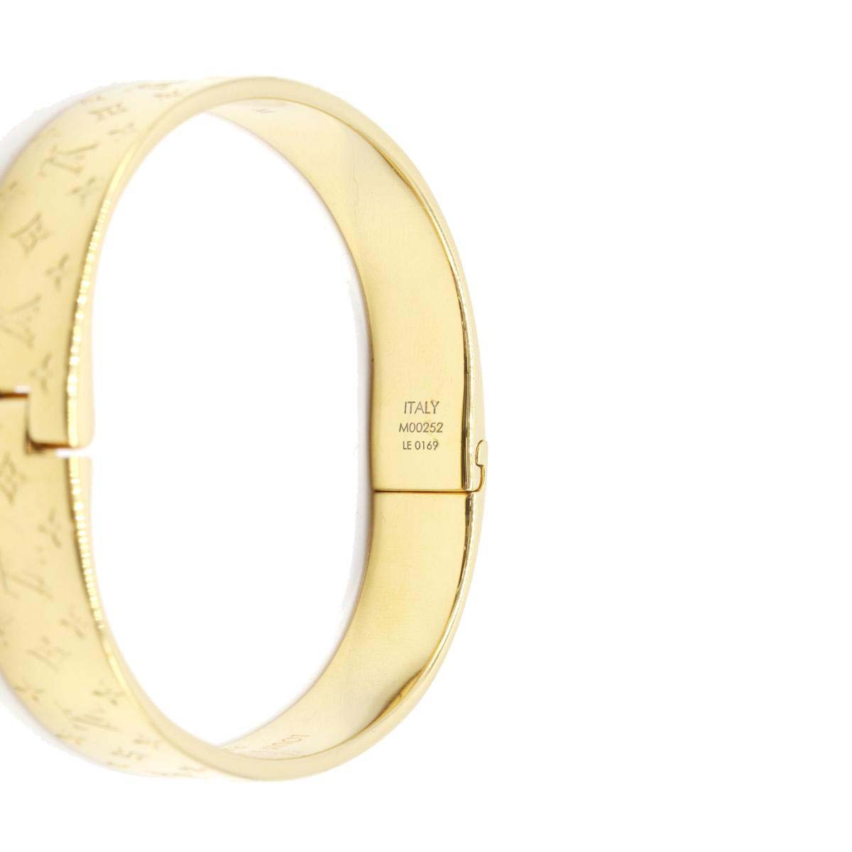 Louis Vuitton Gold Metal Nanogram Cuff Bracelet