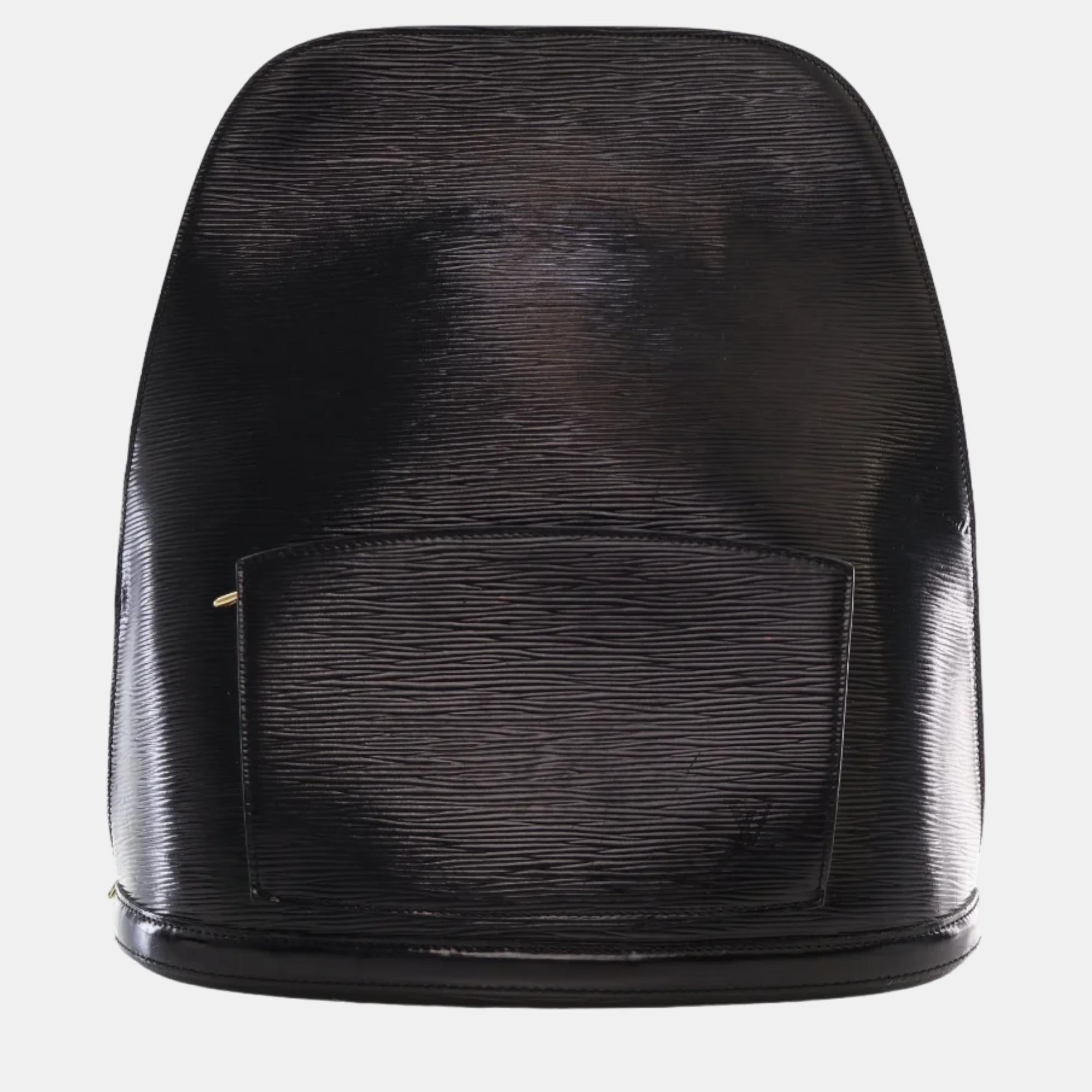 Louis vuitton black epi leather gobelins backpack