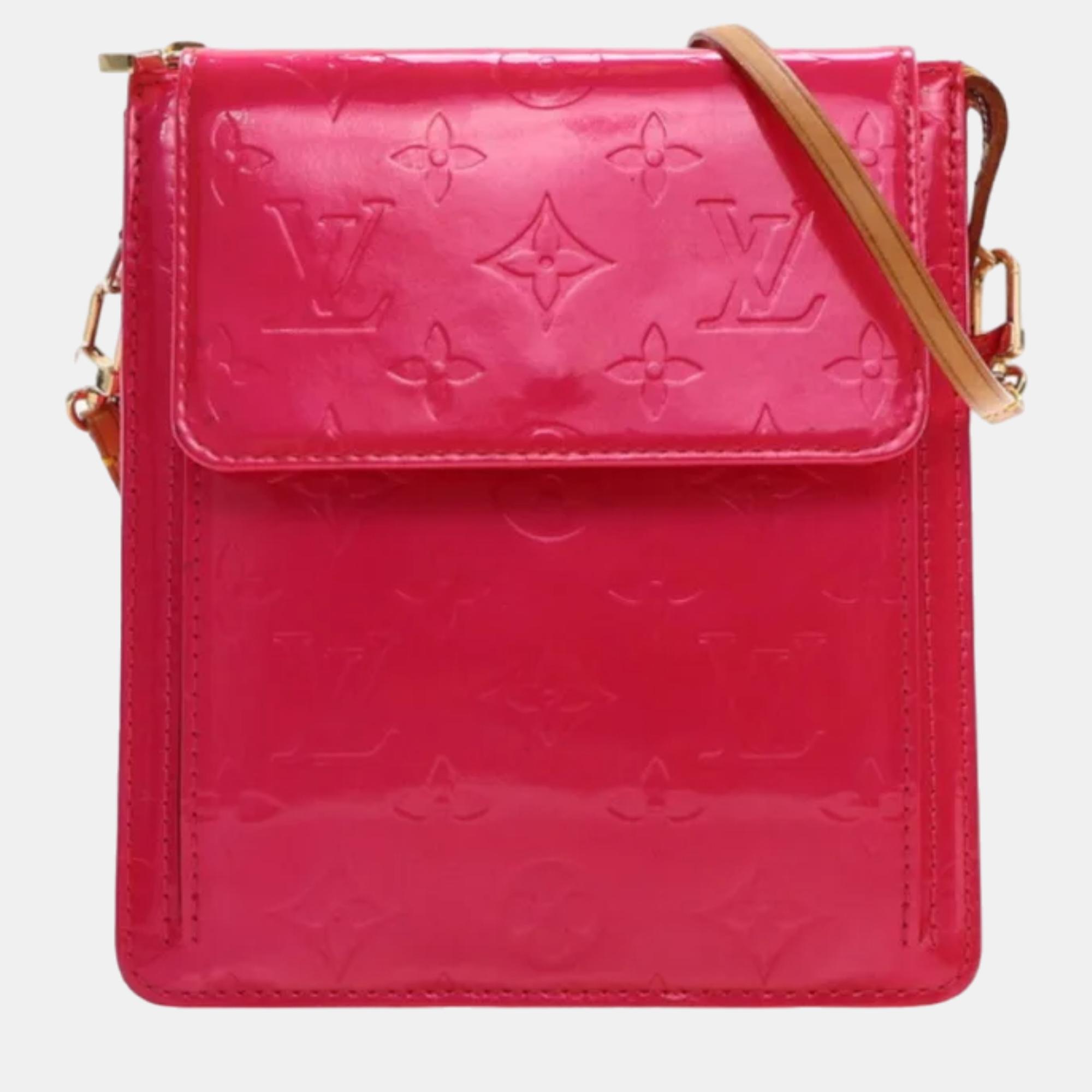 Louis vuitton pink patent leather  mott shoulder bags