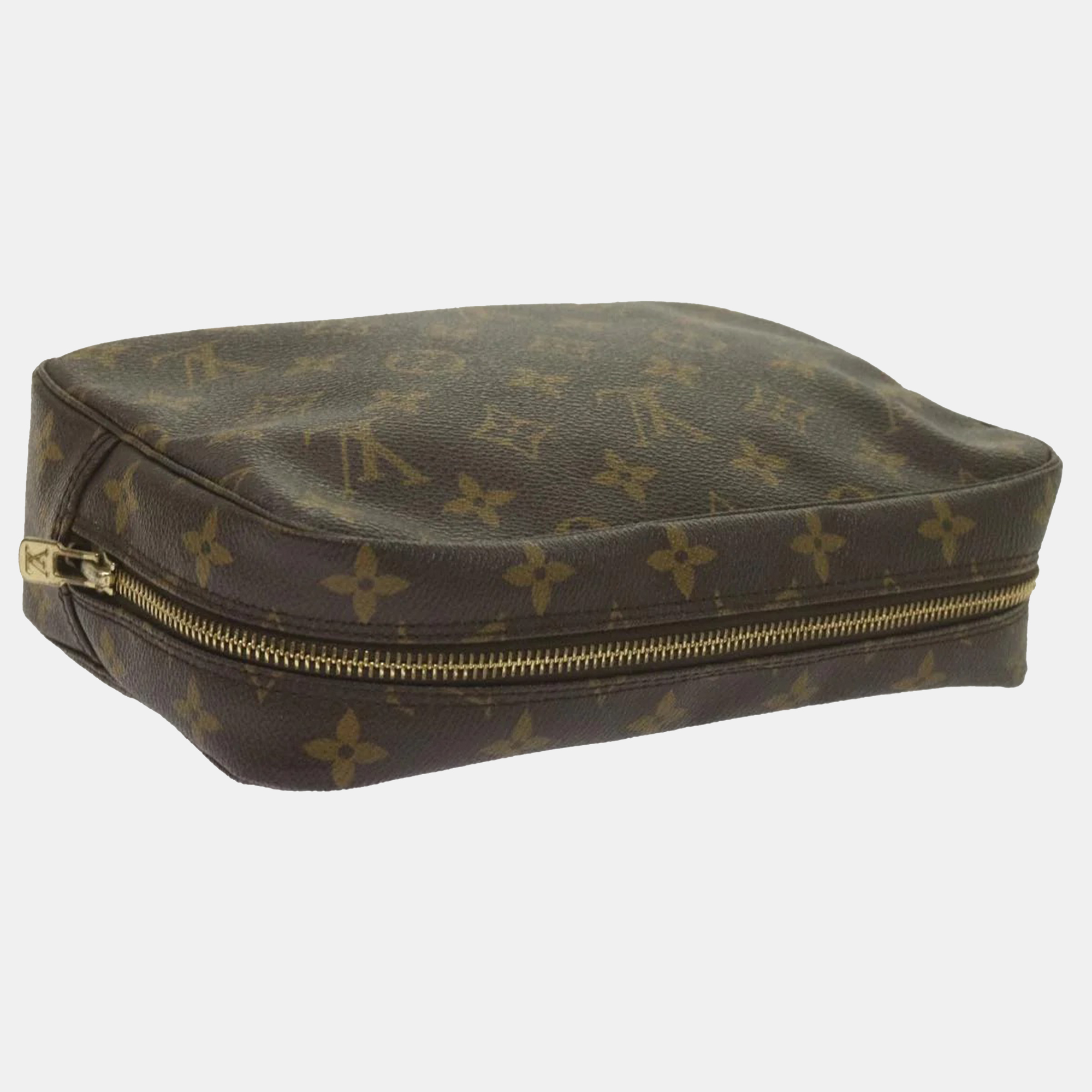 Louis Vuitton Brown Monogram Trousse Toilette 23 Clutch Bag