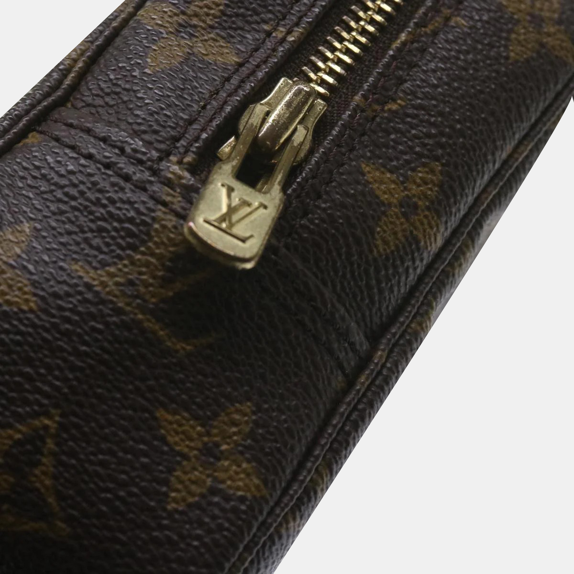 Louis Vuitton Brown Monogram Trousse Toilette 23 Clutch Bag