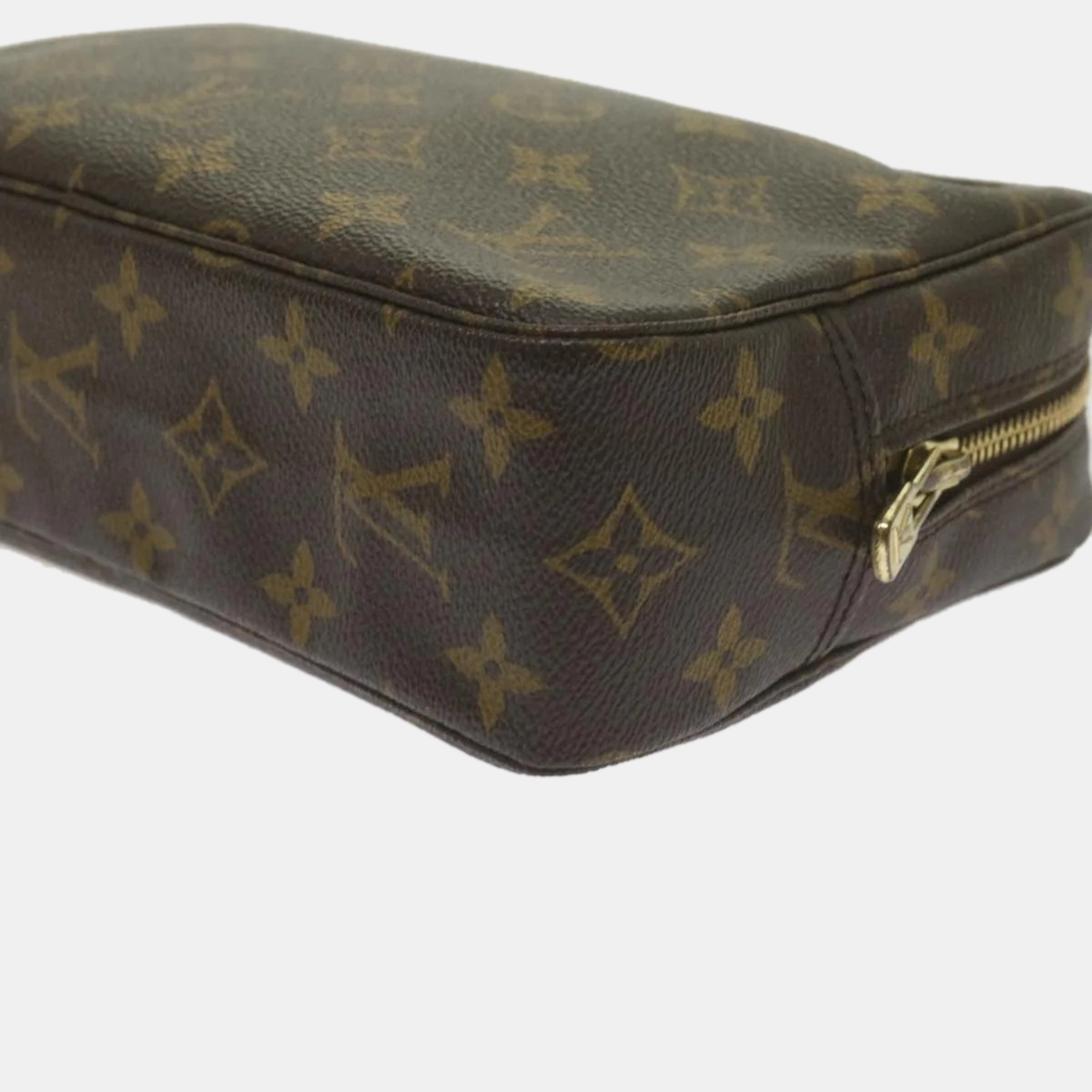 Louis Vuitton Brown Monogram Trousse Toilette 23 Clutch Bag