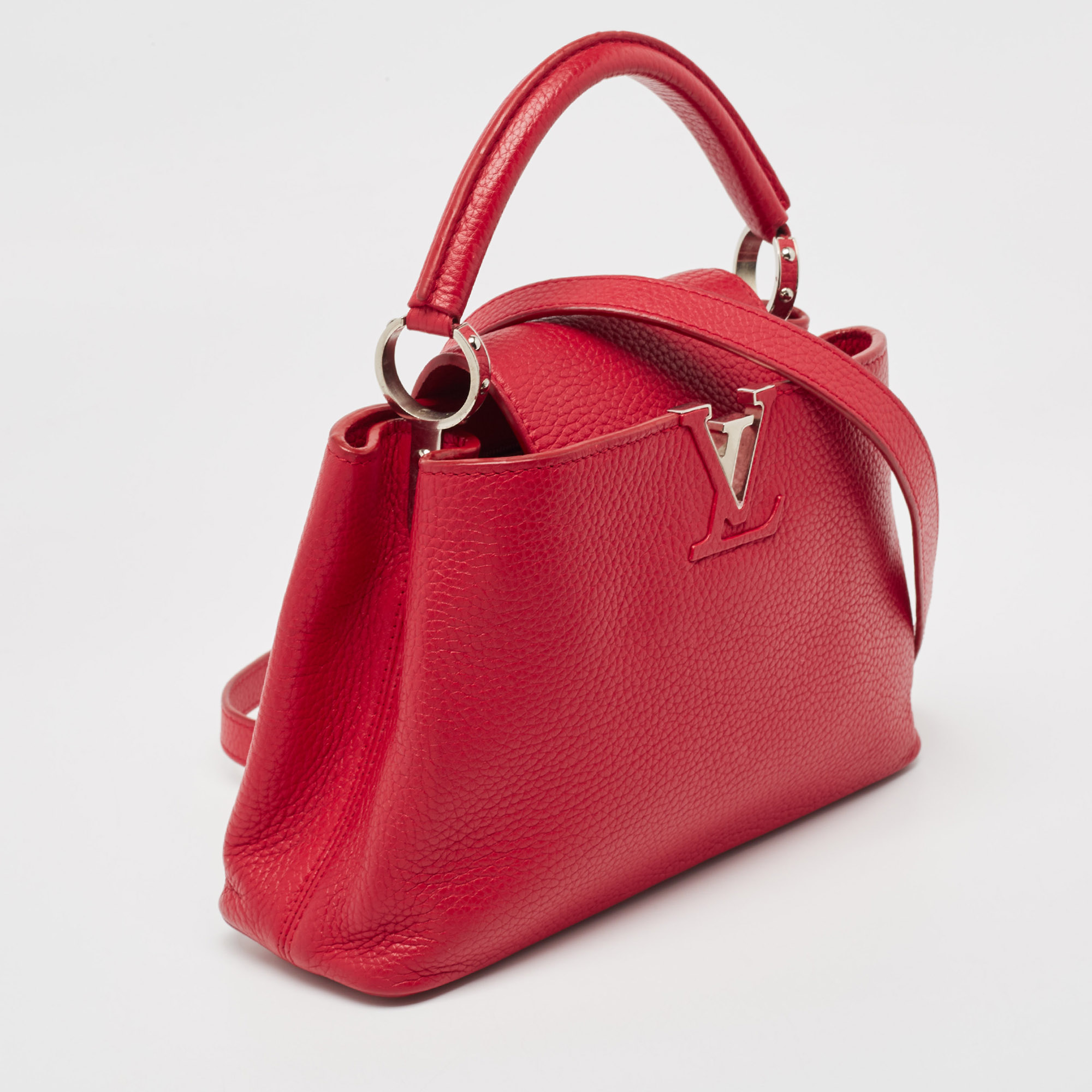 Louis Vuitton Red Taurillon Leather Capucines BB Bag