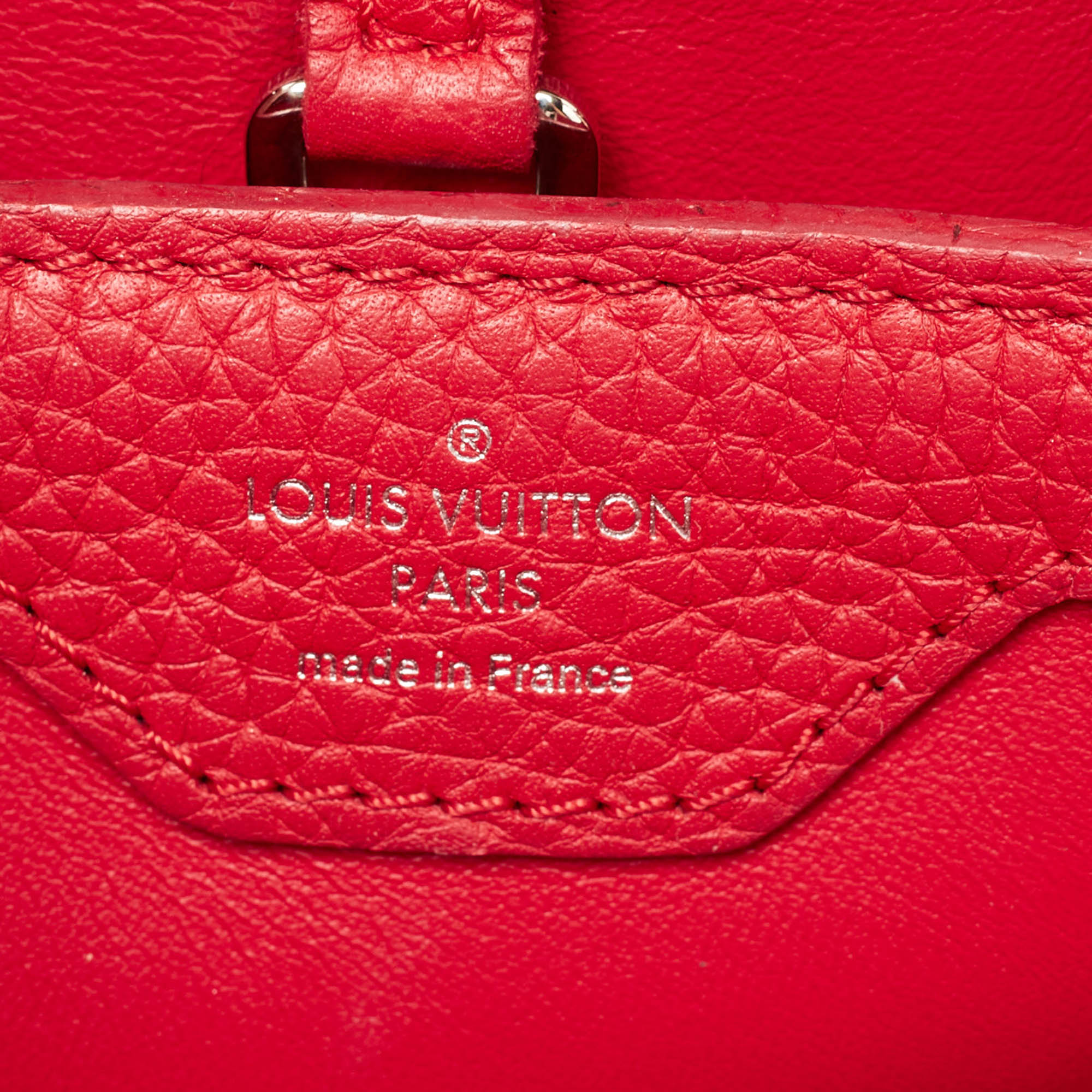 Louis Vuitton Red Taurillon Leather Capucines BB Bag