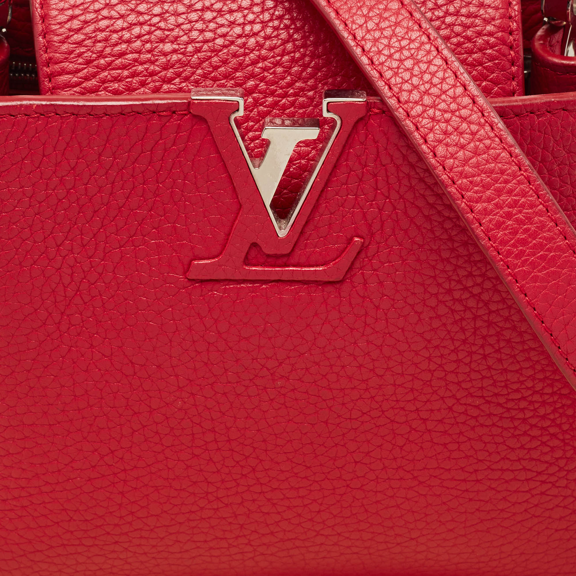 Louis Vuitton Red Taurillon Leather Capucines BB Bag