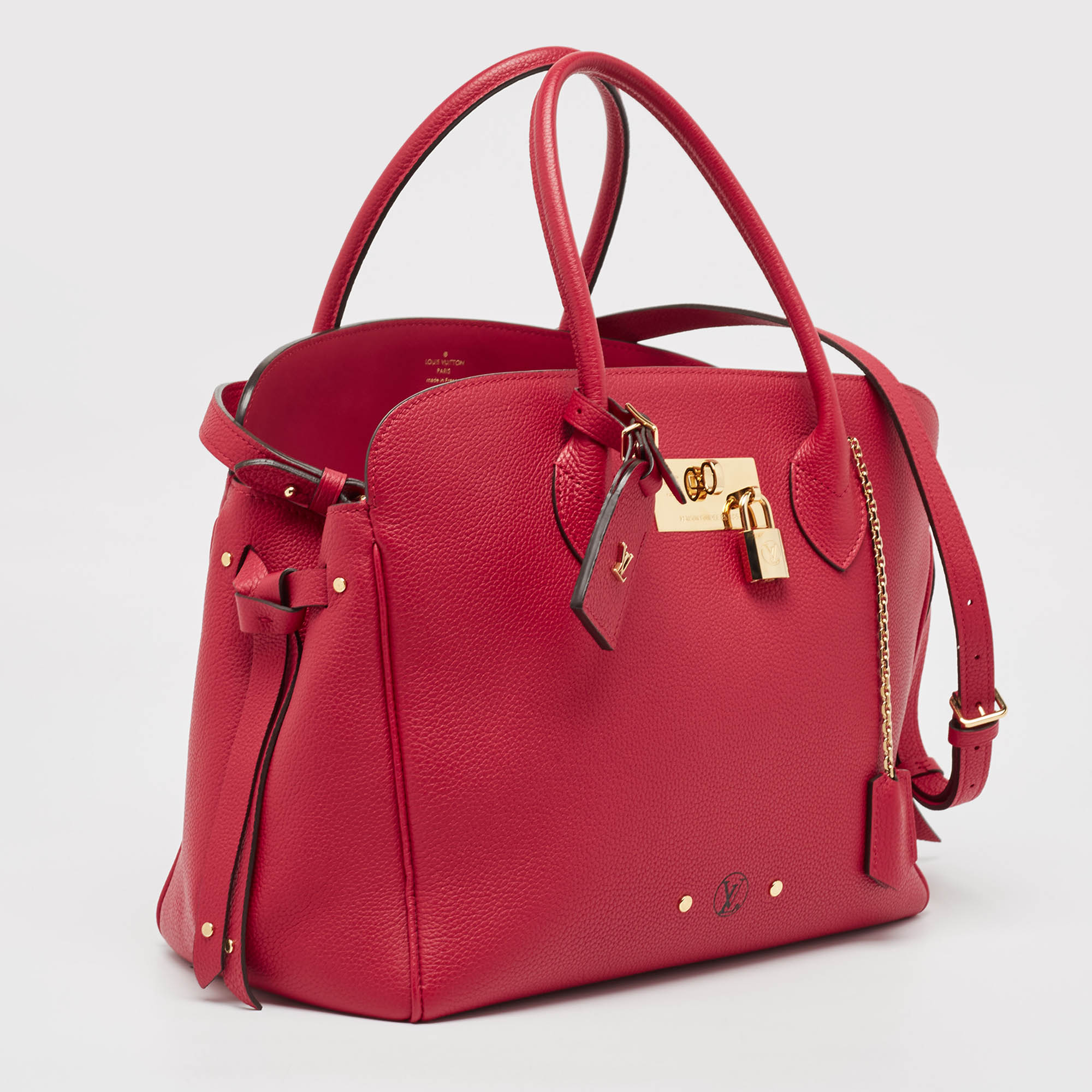 Louis Vuitton Red Leather Milla MM Bag