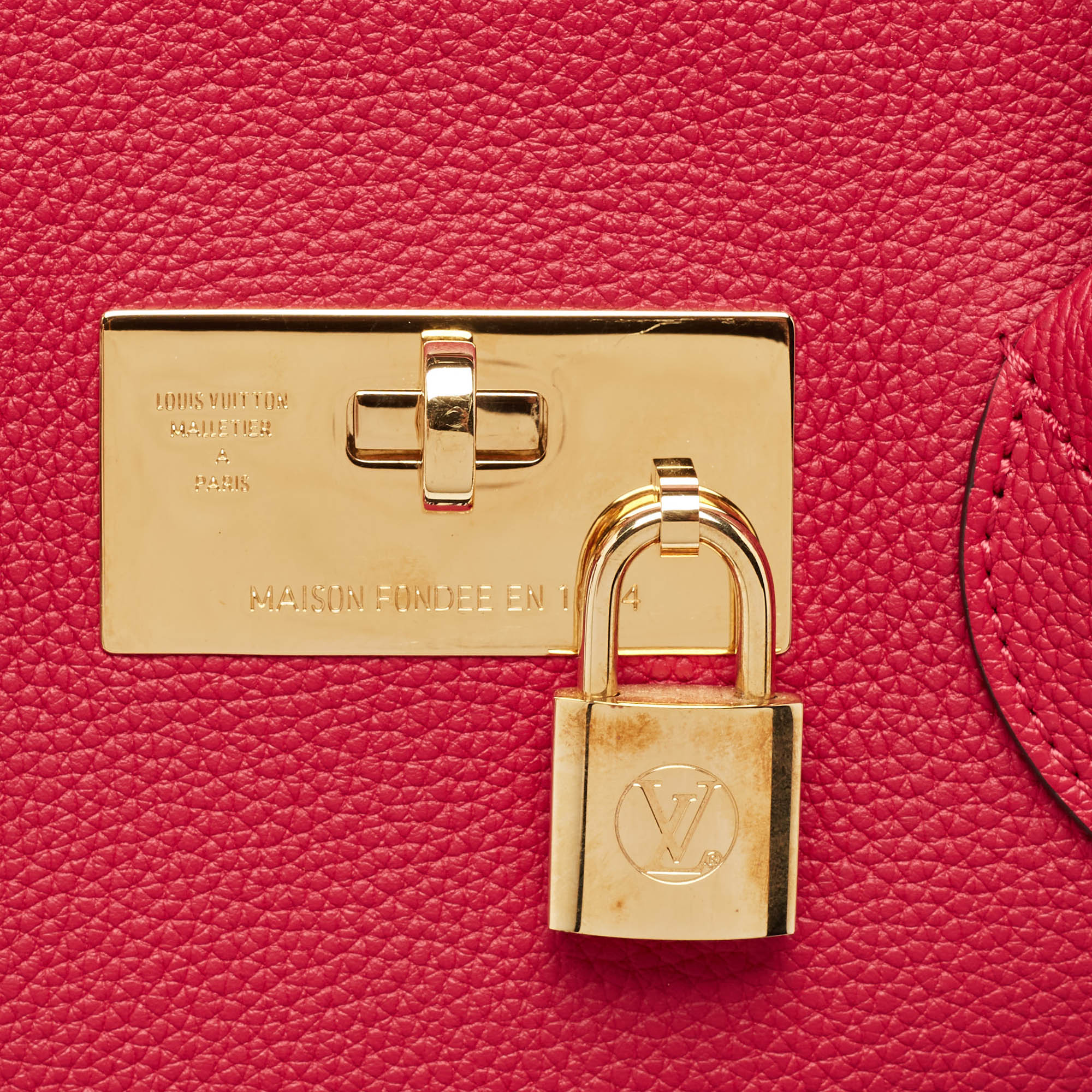 Louis Vuitton Red Leather Milla MM Bag