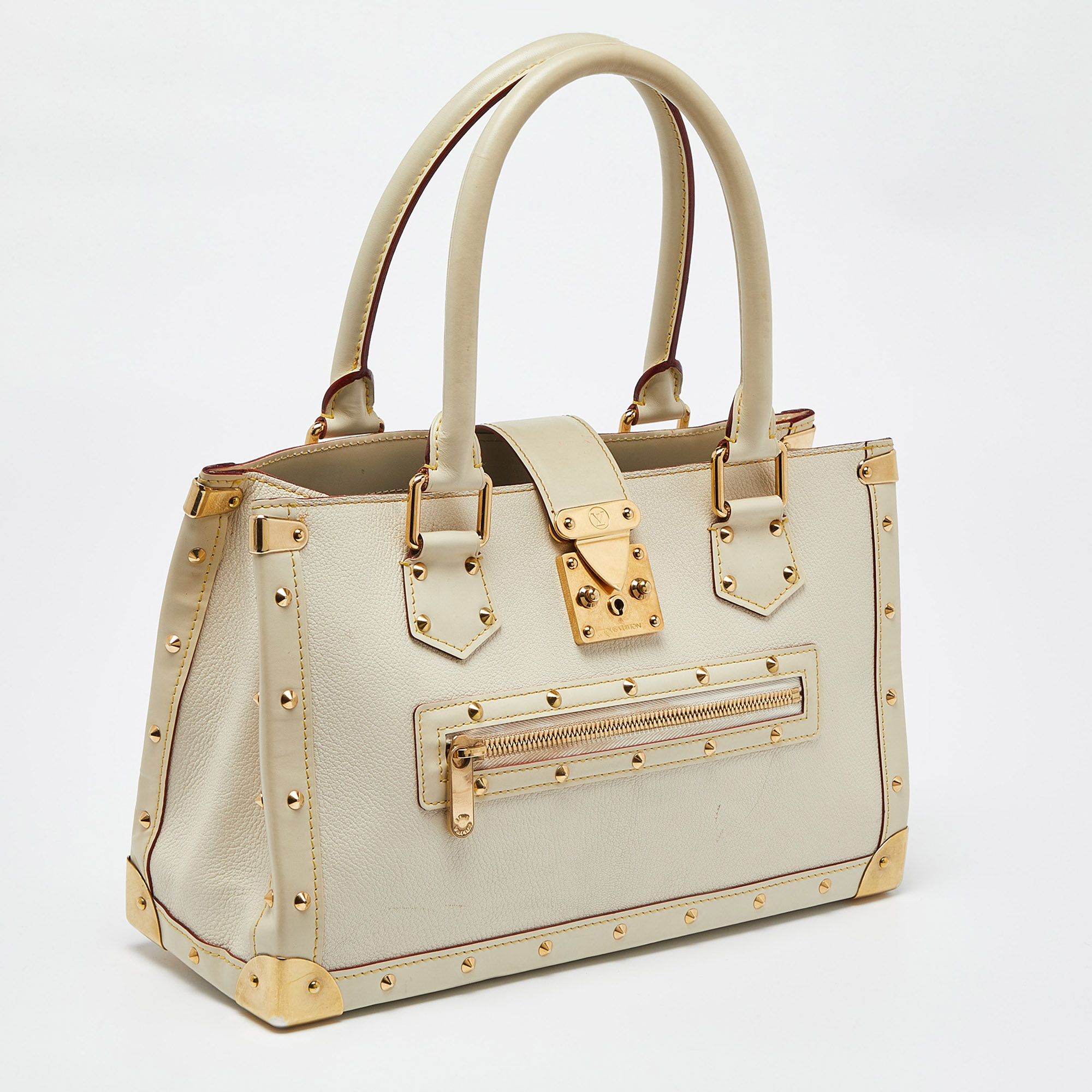 Louis Vuitton White Suhali Leather Le Fabuleux Bag