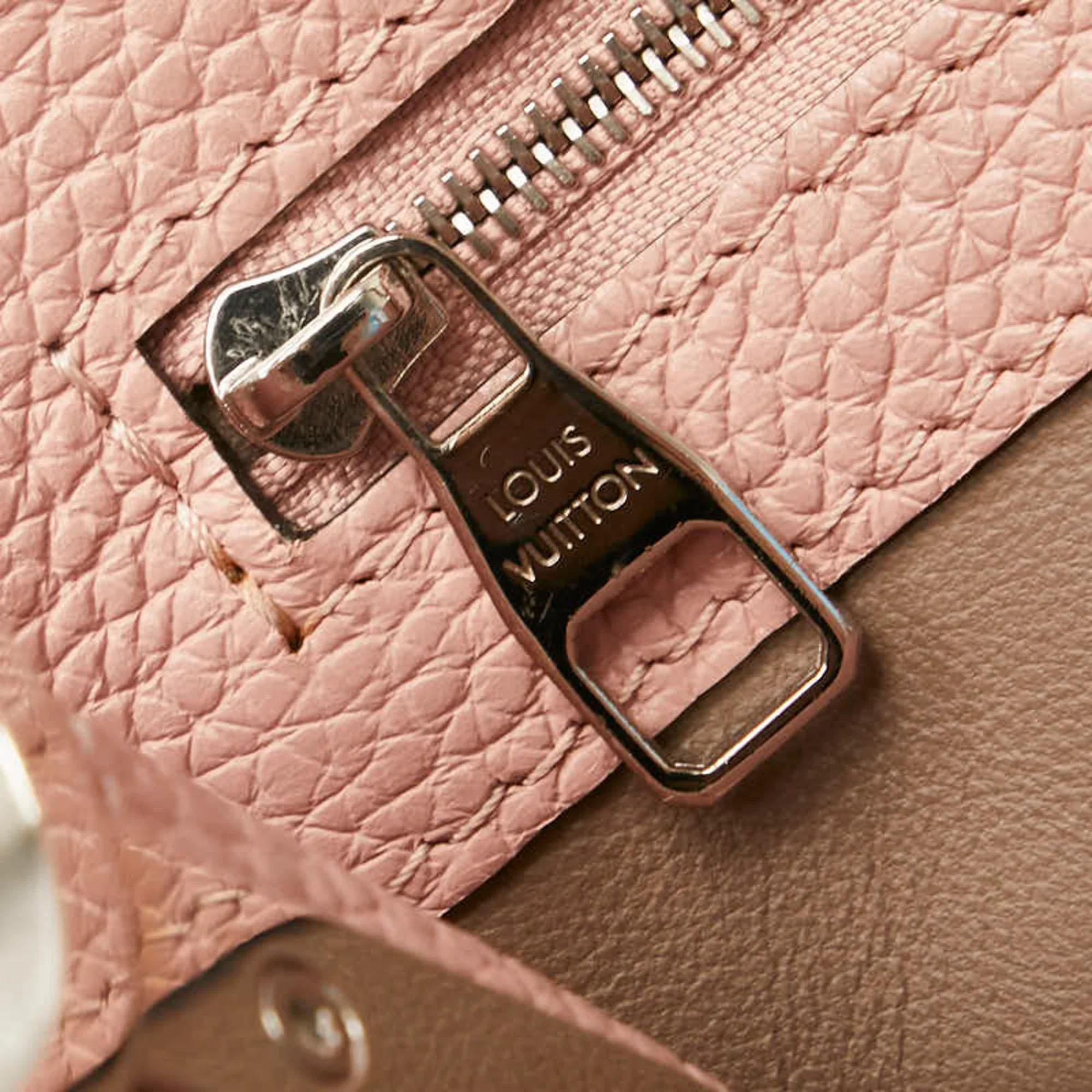 Louis Vuitton Magnolia Pink Taurillon Leather Capucines MM Top Handle Bag