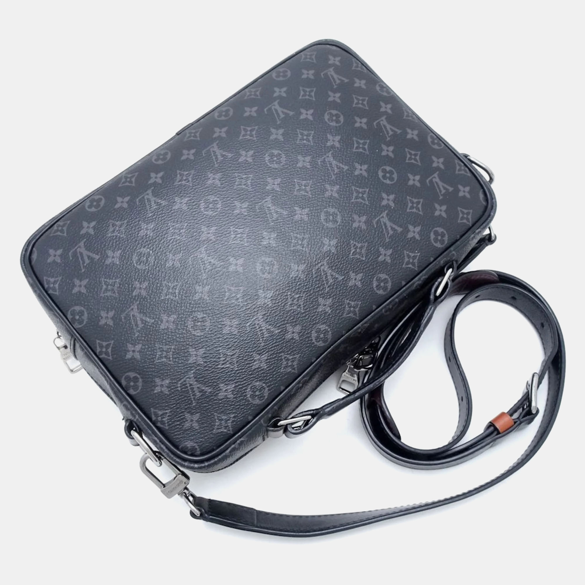 Louis Vuitton Black Canvas And Leather Monogram Eclipse Patchwork Messenger Bag