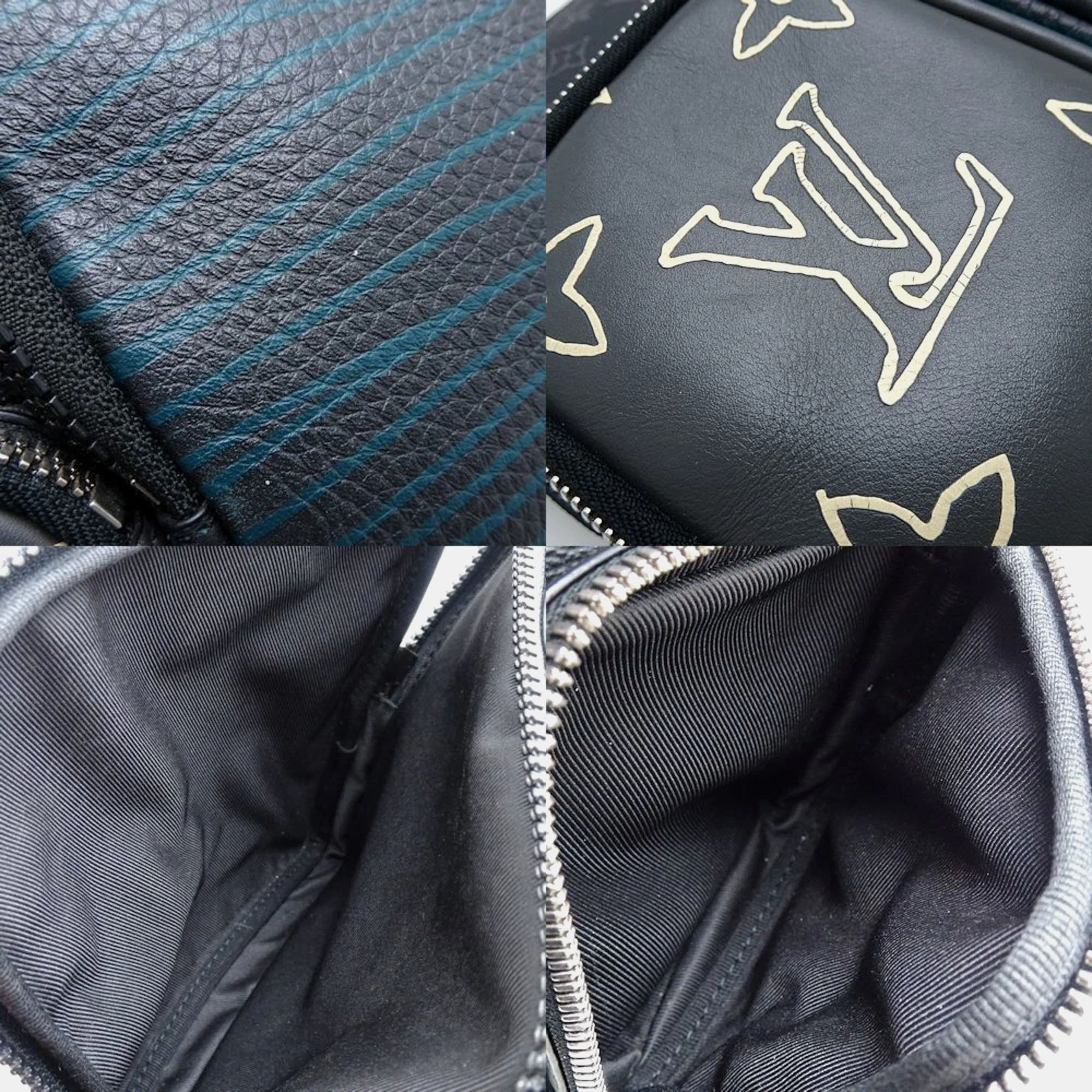 Louis Vuitton Black Canvas And Leather Monogram Eclipse Patchwork Messenger Bag