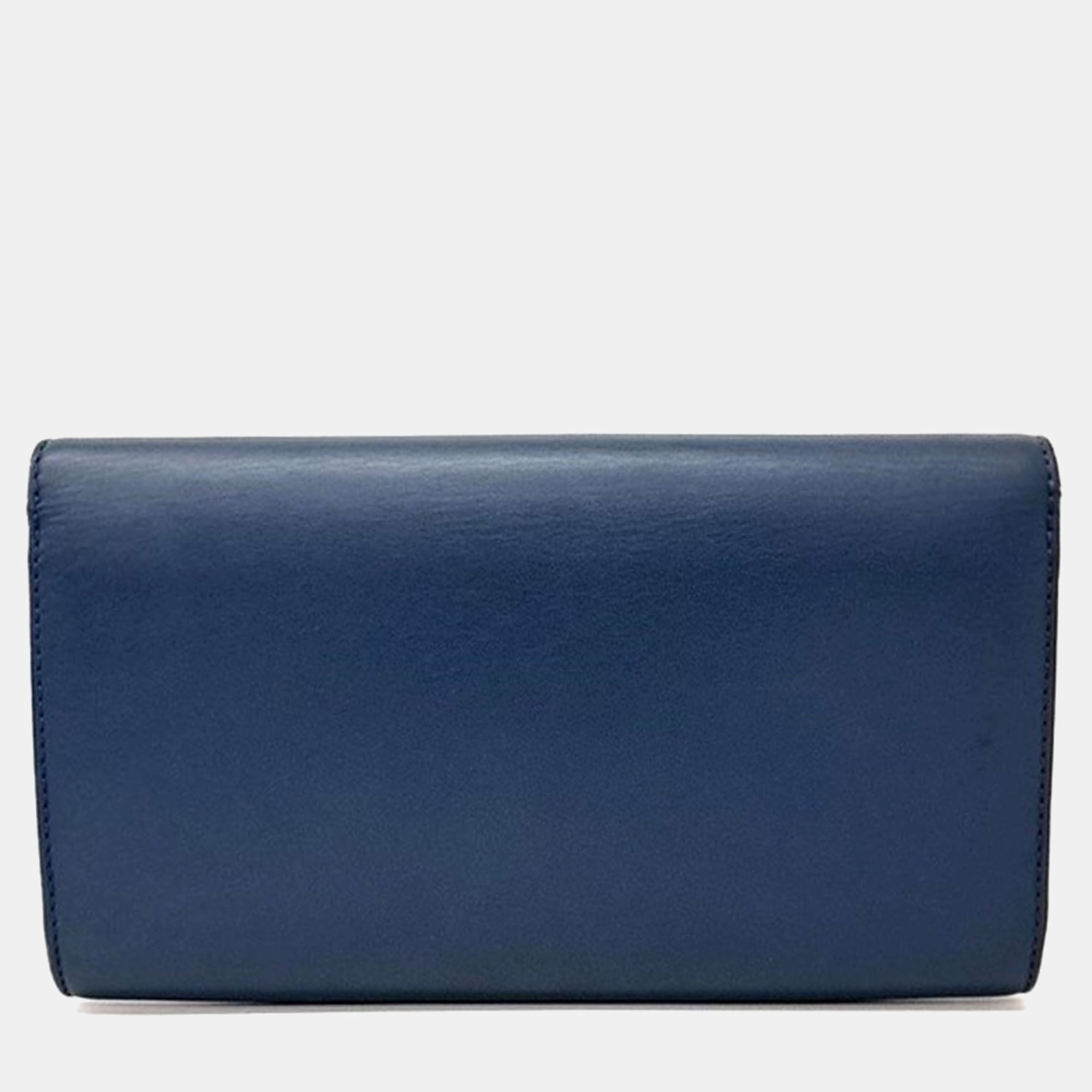 Louis Vuitton Blue Leather Capucines Clutch