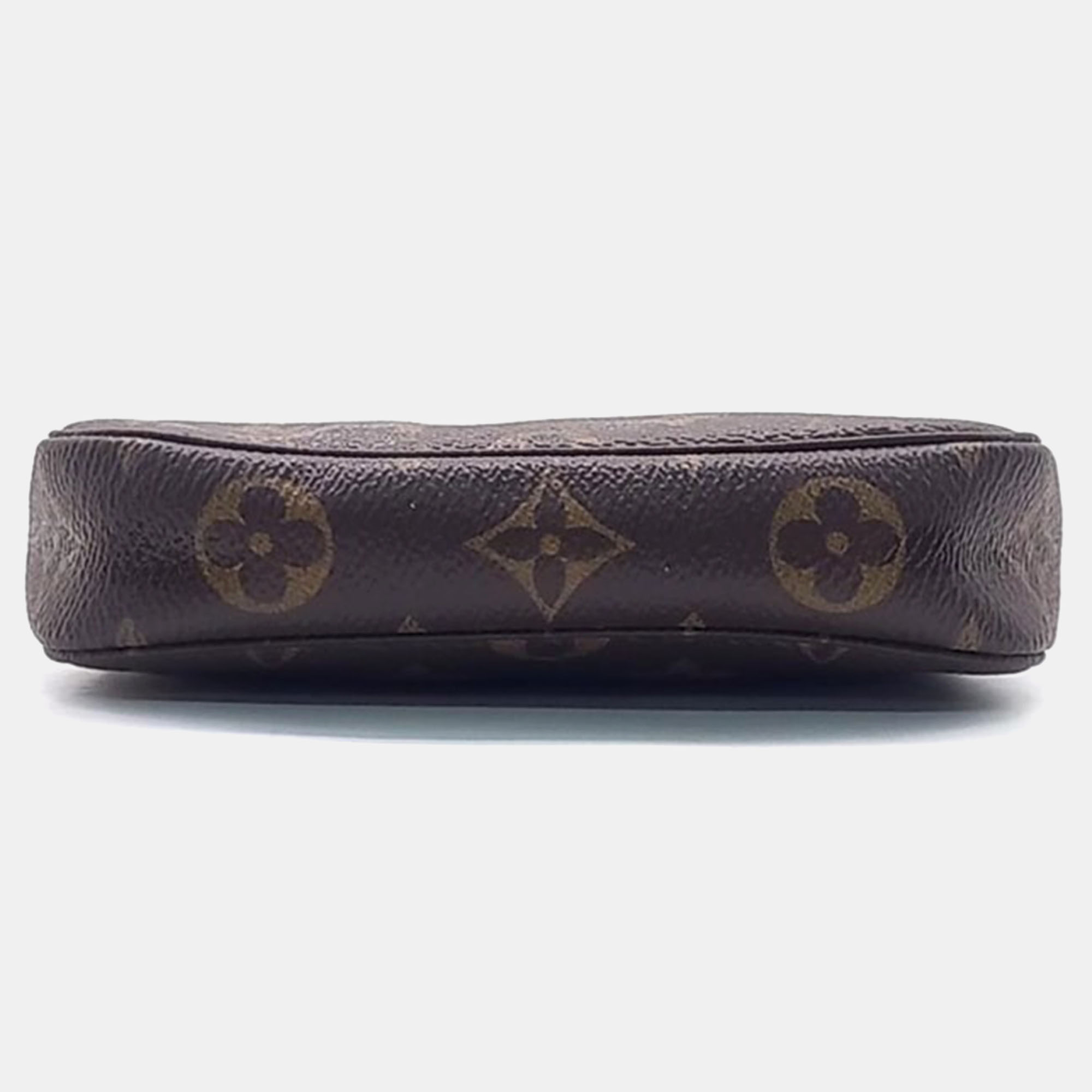 Louis Vuitton Brown Coated Canvas Monogram Mini Pochette Accessories