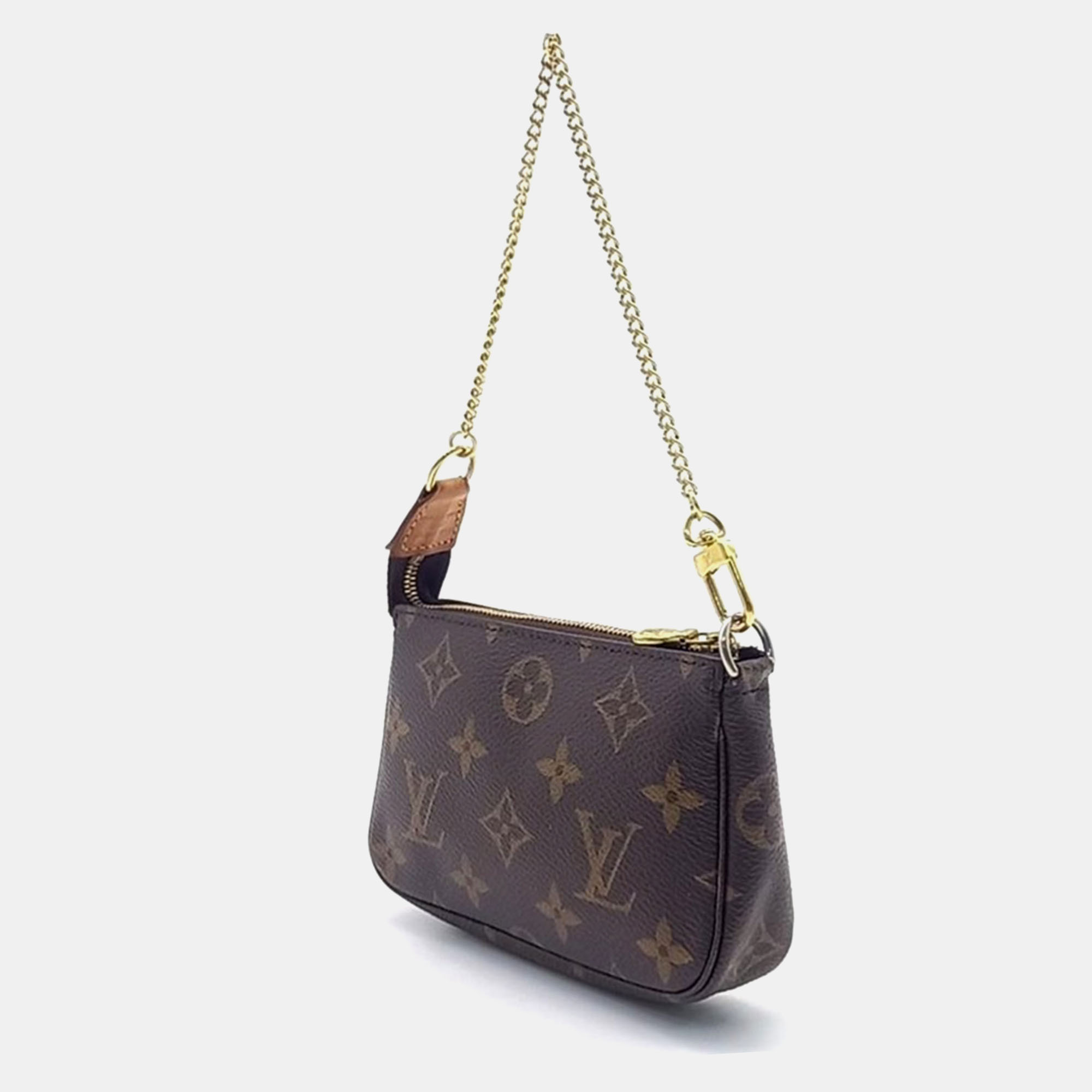 Louis Vuitton Brown Coated Canvas Monogram Mini Pochette Accessories