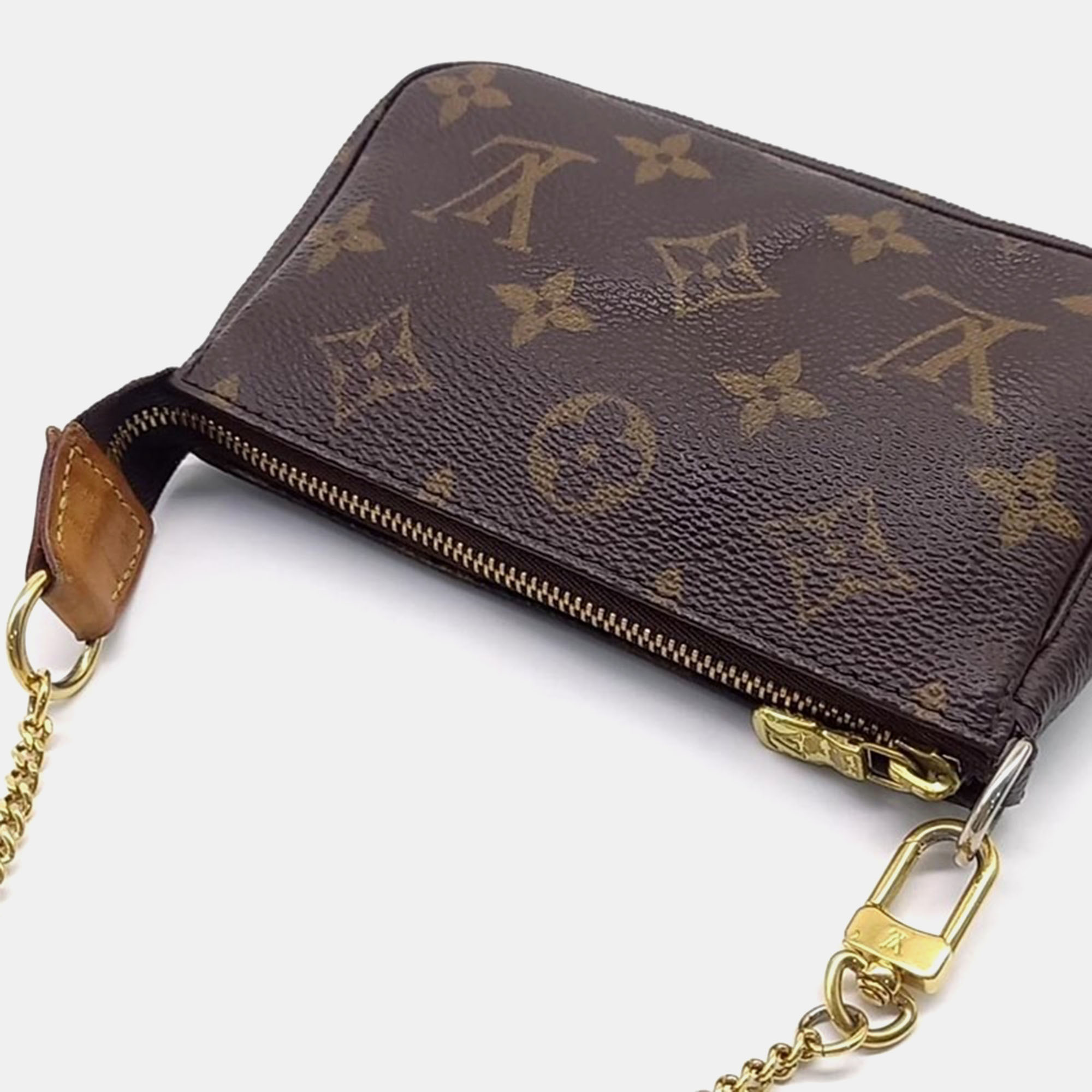 Louis Vuitton Brown Coated Canvas Monogram Mini Pochette Accessories