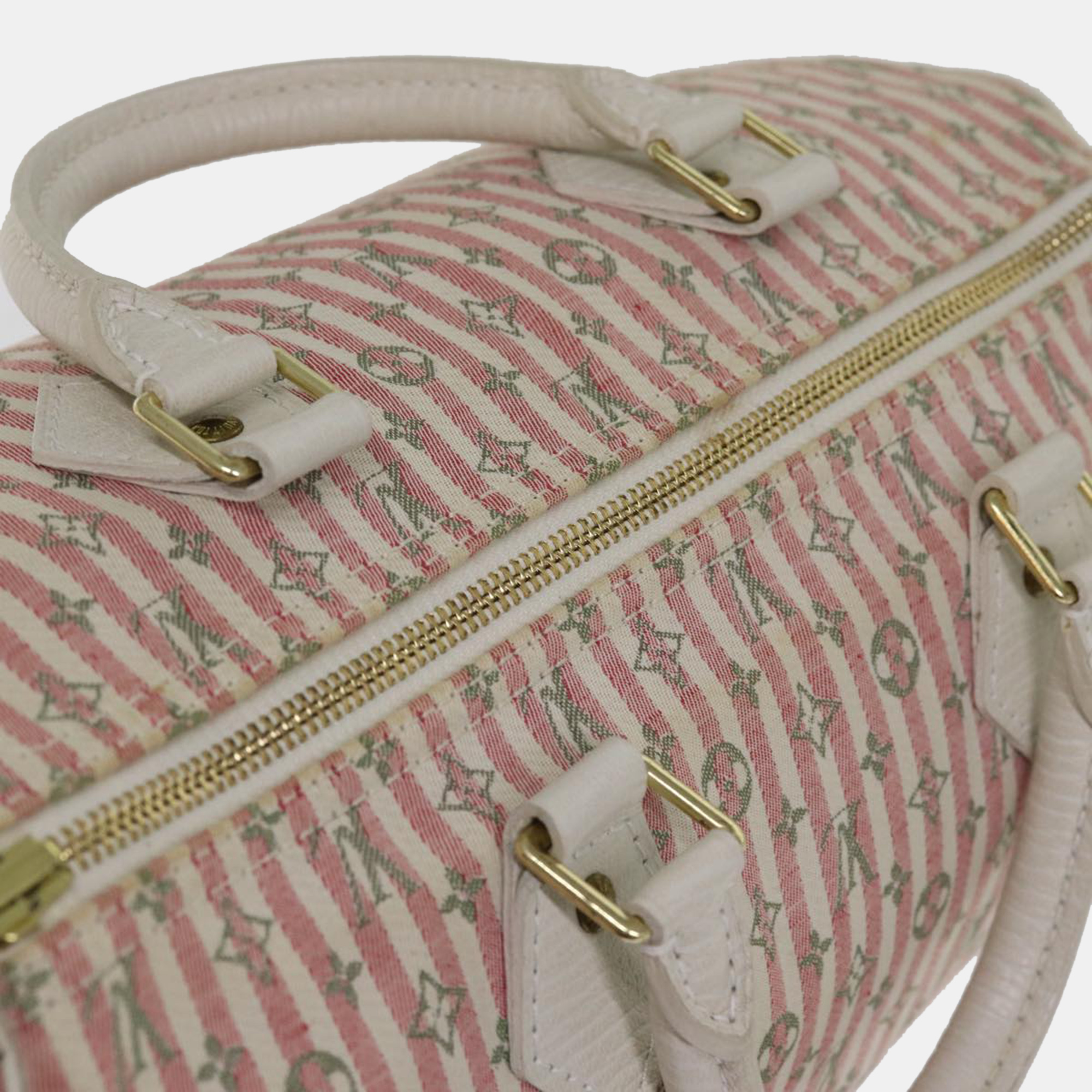 Louis Vuitton Pink Canvas Speedy 30 Handbag