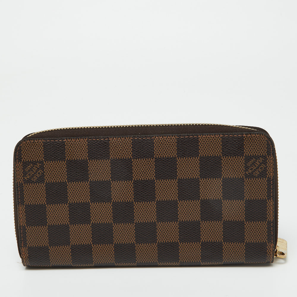 Louis Vuitton Damier Ebene Canvas Zippy Wallet