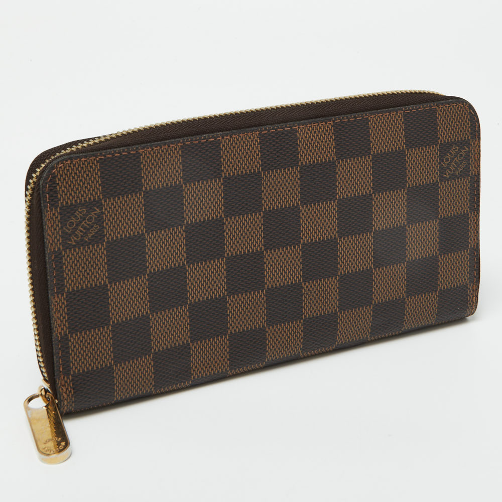 Louis Vuitton Damier Ebene Canvas Zippy Wallet