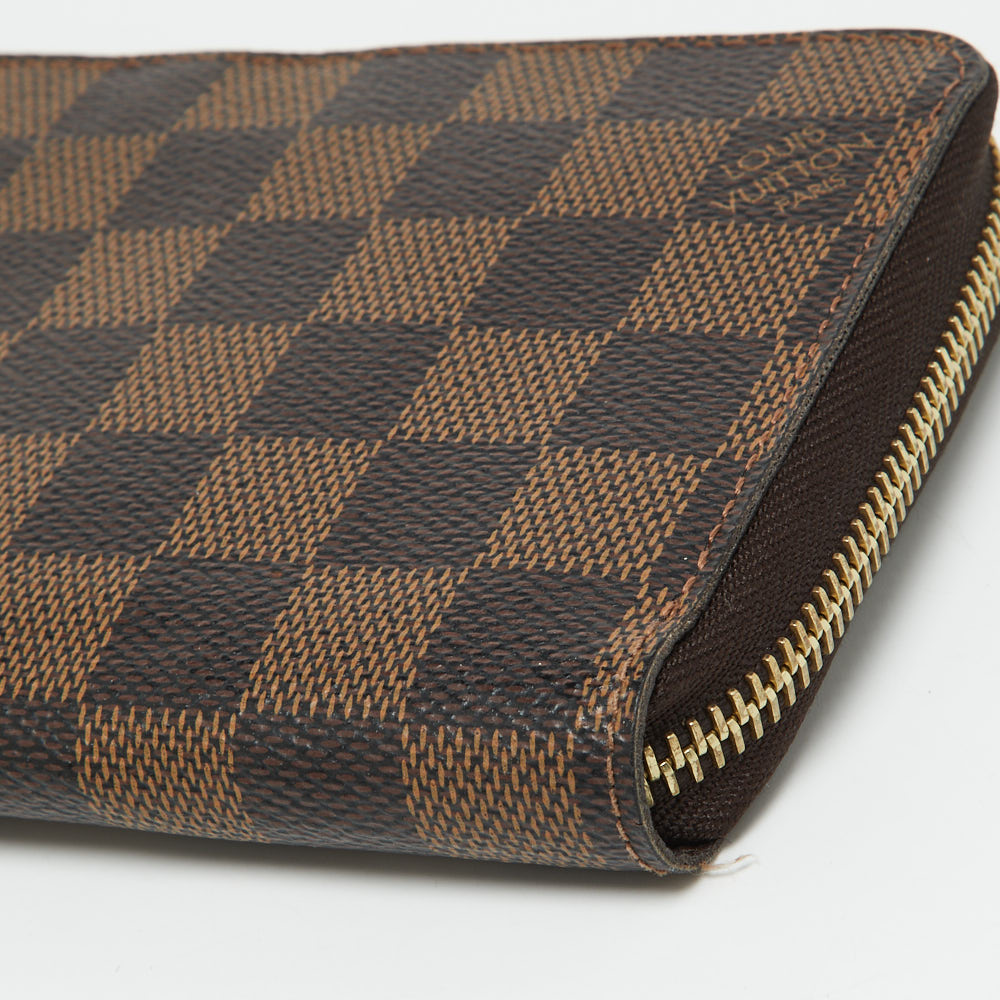 Louis Vuitton Damier Ebene Canvas Zippy Wallet