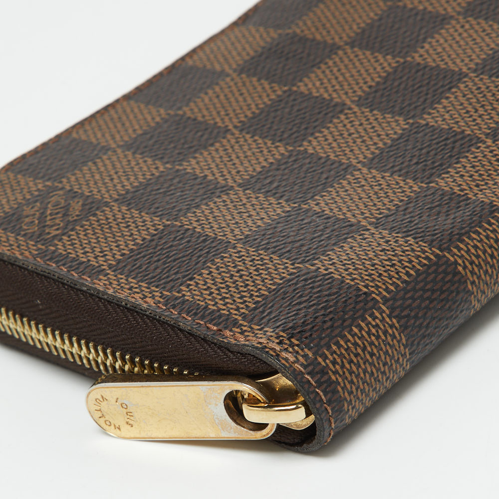 Louis Vuitton Damier Ebene Canvas Zippy Wallet